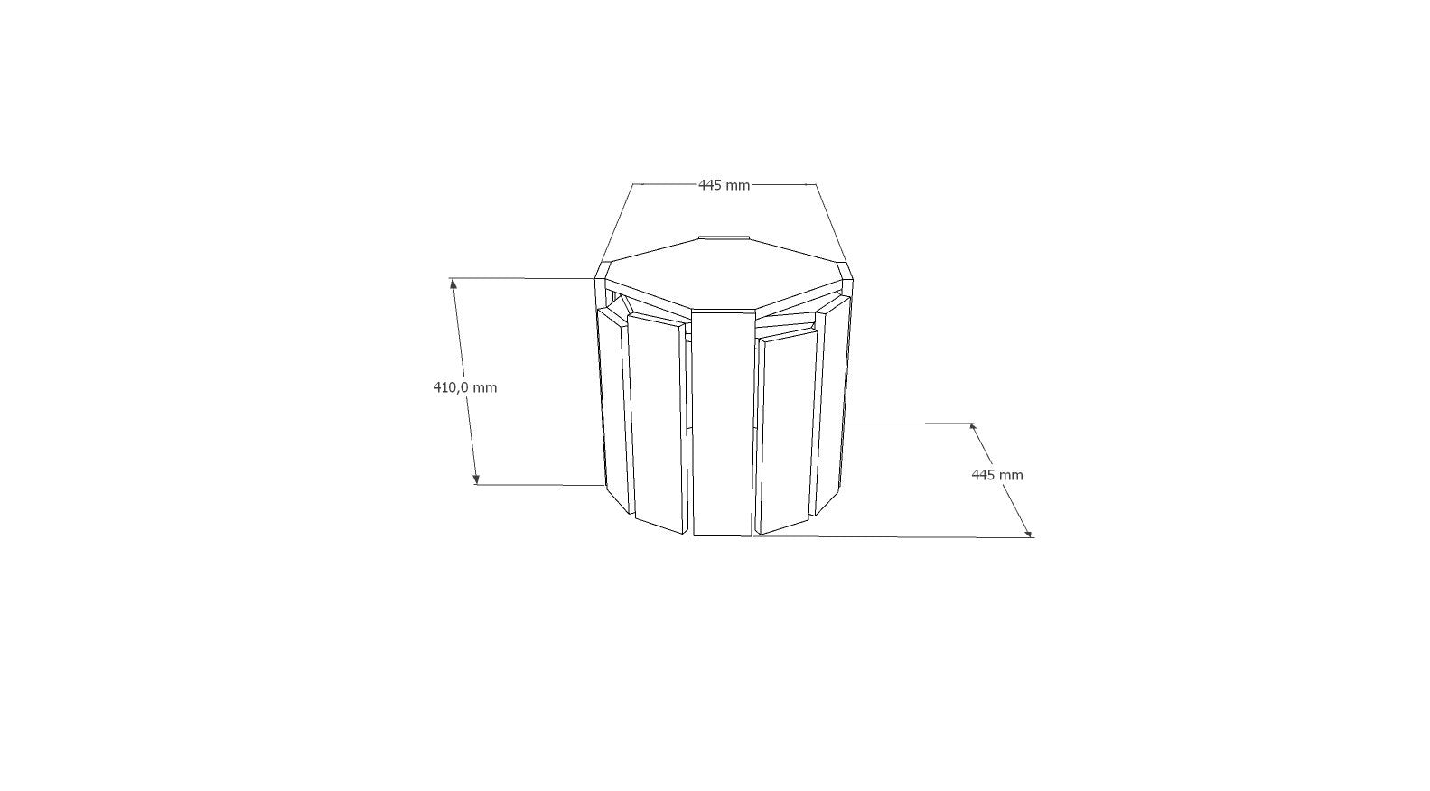 Mesa de Centro Elegante, Preta e Mármore, 44,5 x 41 x 44,5 cm | Painel de Partículas 100% Revestido em Melamina, 18 mm de Espessura | Design Moderno para Sala de Estar e Escritório