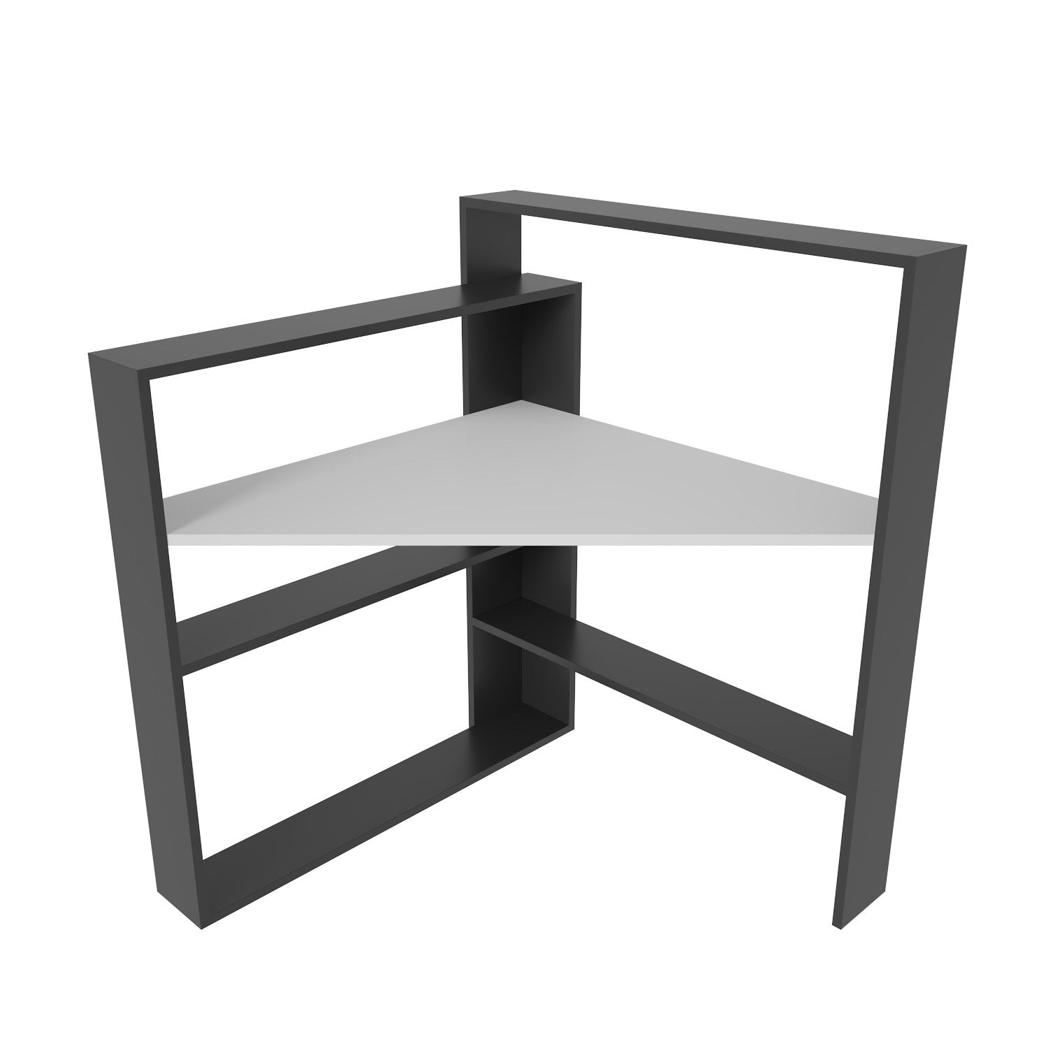 Secretária de Estudo/Escritório Moderna, Preta e Branca, 93,6 cm de Largura x 114 cm de Altura | Painel de Partículas 100% Revestido em Melamina, 18 mm de Espessura | Elegante e Funcional para Escritório em Casa