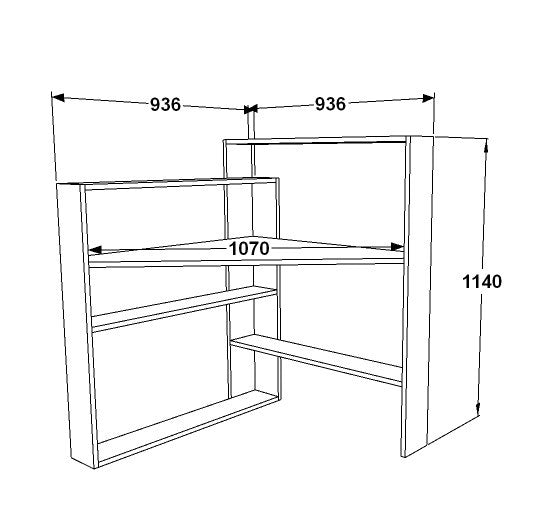 Secretária de Estudo/Escritório Moderna, Preta e Branca, 93,6 cm de Largura x 114 cm de Altura | Painel de Partículas 100% Revestido em Melamina, 18 mm de Espessura | Elegante e Funcional para Escritório em Casa