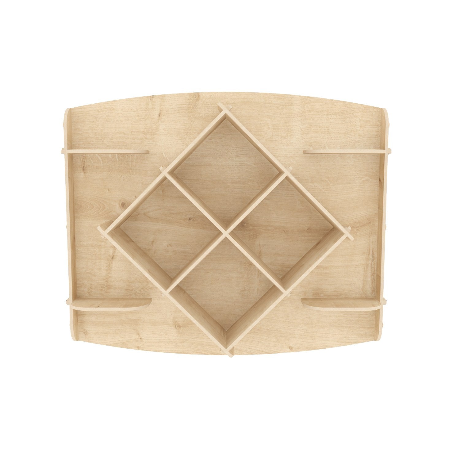 Prateleira de parede elegante em carvalho, 81,6 x 61,8 x 15 cm | Painel de partículas 100% revestido em melamina, 8 mm de espessura | Perfeito para decoração e organização de casa moderna