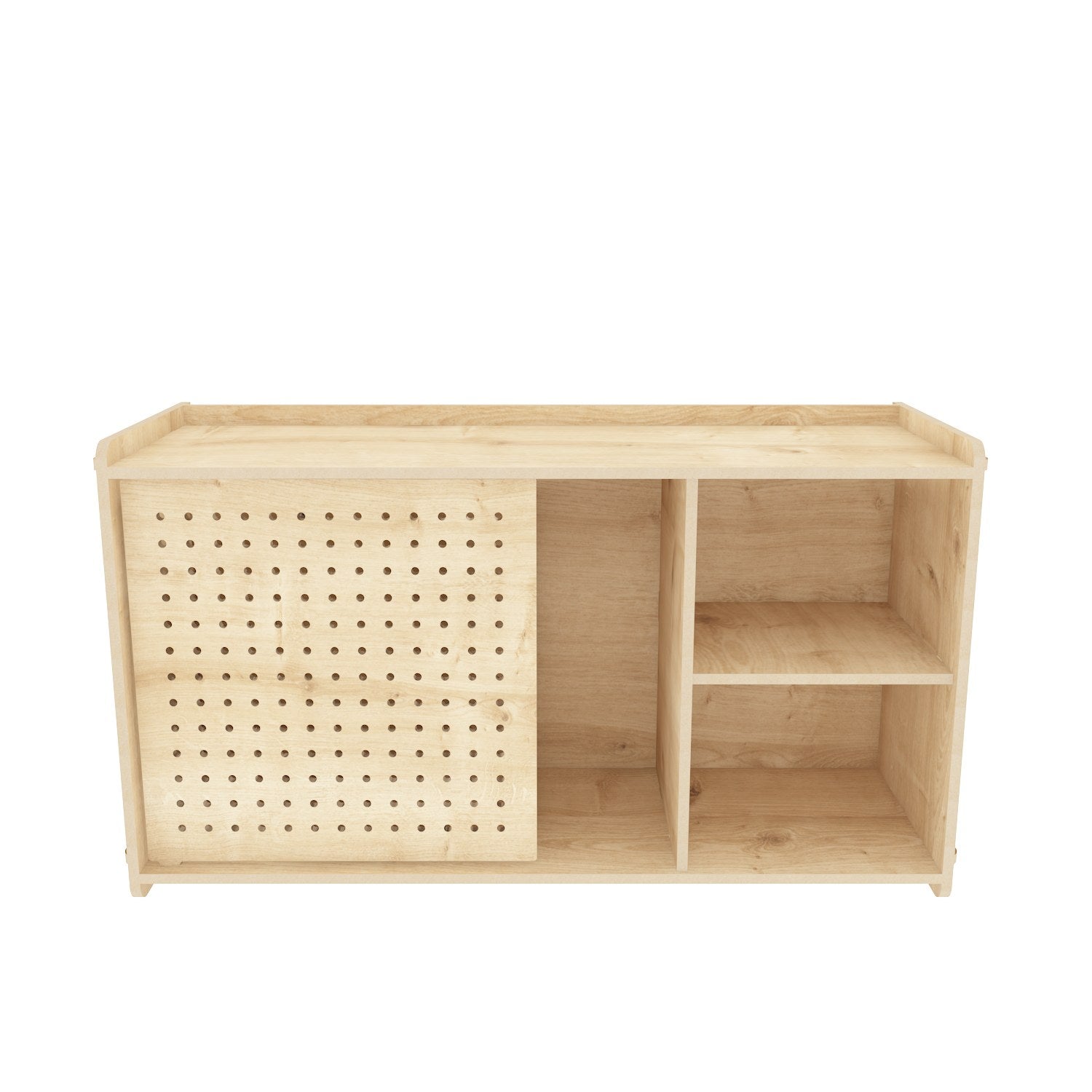 Prateleira de parede elegante em carvalho, 65 cm x 30 cm x 22 cm | Painel de partículas 100% revestido em melamina, 8 mm de espessura | Perfeito para decoração e organização da casa