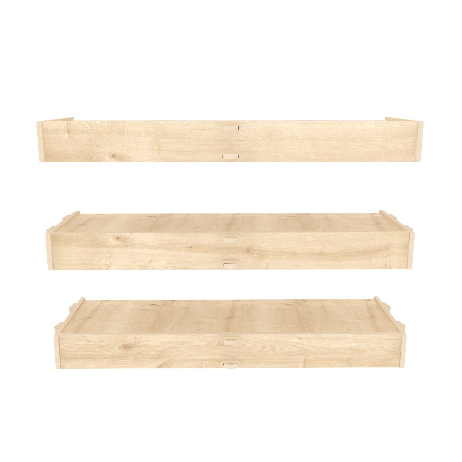Prateleira de parede elegante em carvalho, 61,5 x 6,5 x 19,5 cm | Painel de partículas 100% revestido em melamina, 8 mm de espessura | Perfeito para decoração moderna e soluções de armazenamento