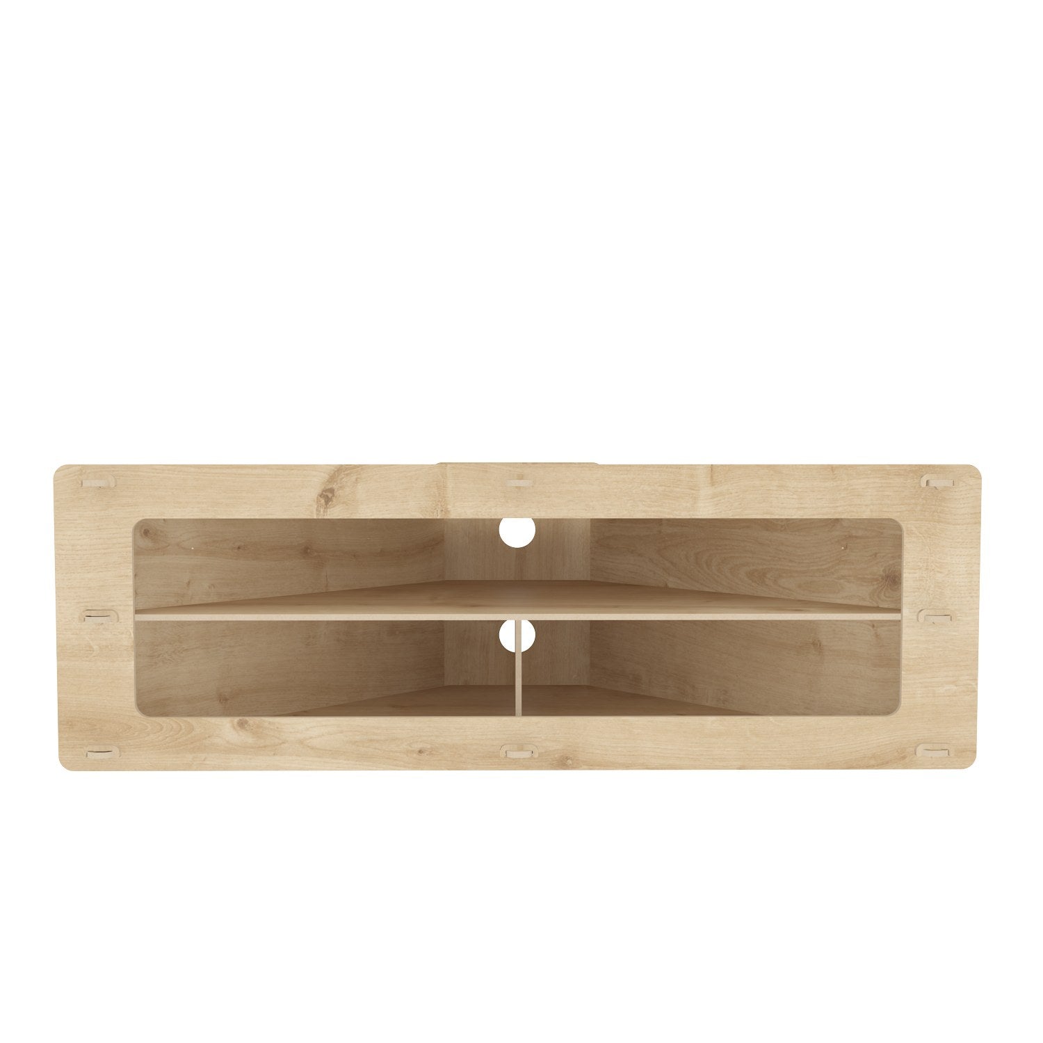 Suporte de TV elegante em carvalho, 120 cm x 40 cm x 45 cm | Painel de partículas 100% revestido em melamina, 8 mm de espessura | Perfeito para salas de estar e espaços de entretenimento modernos
