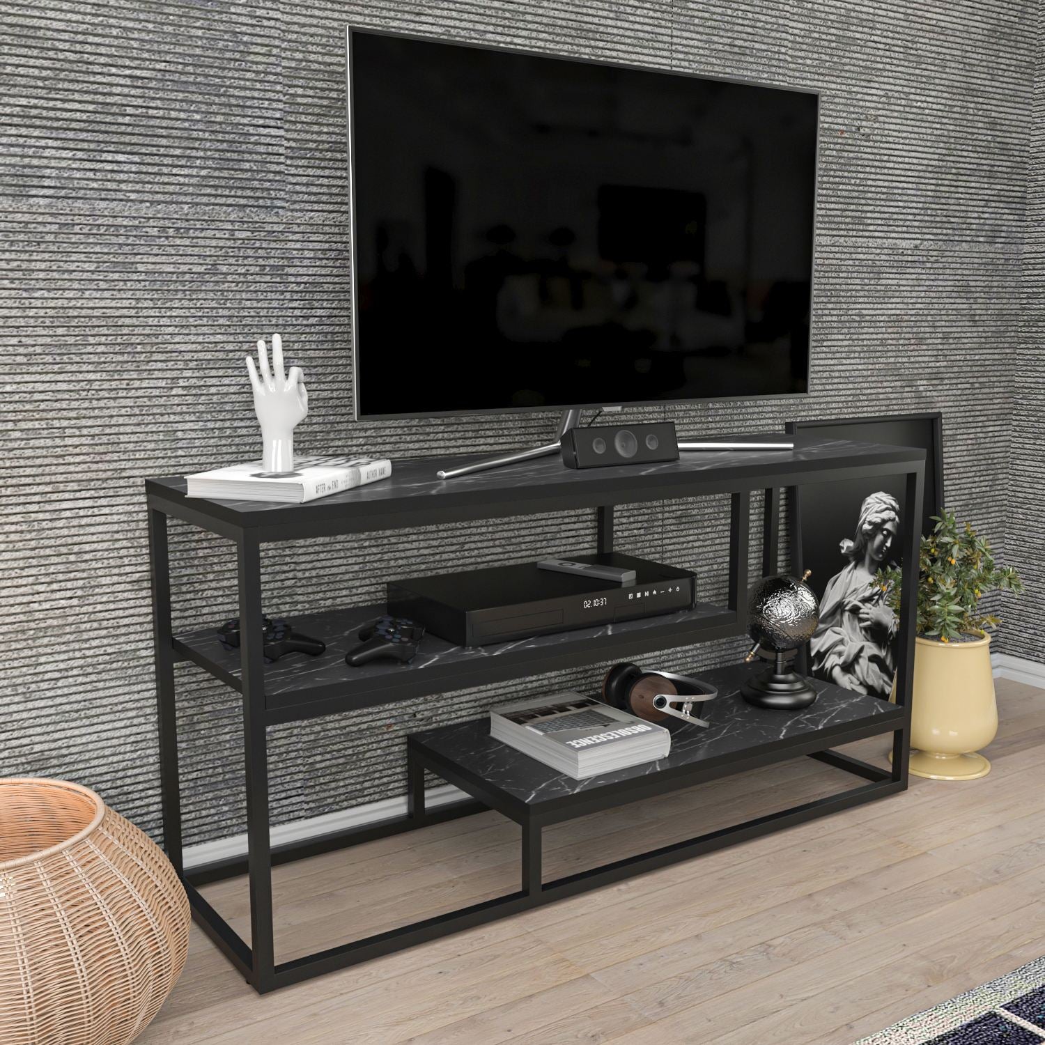 Móvel de TV-Lorin-Preto
Branco