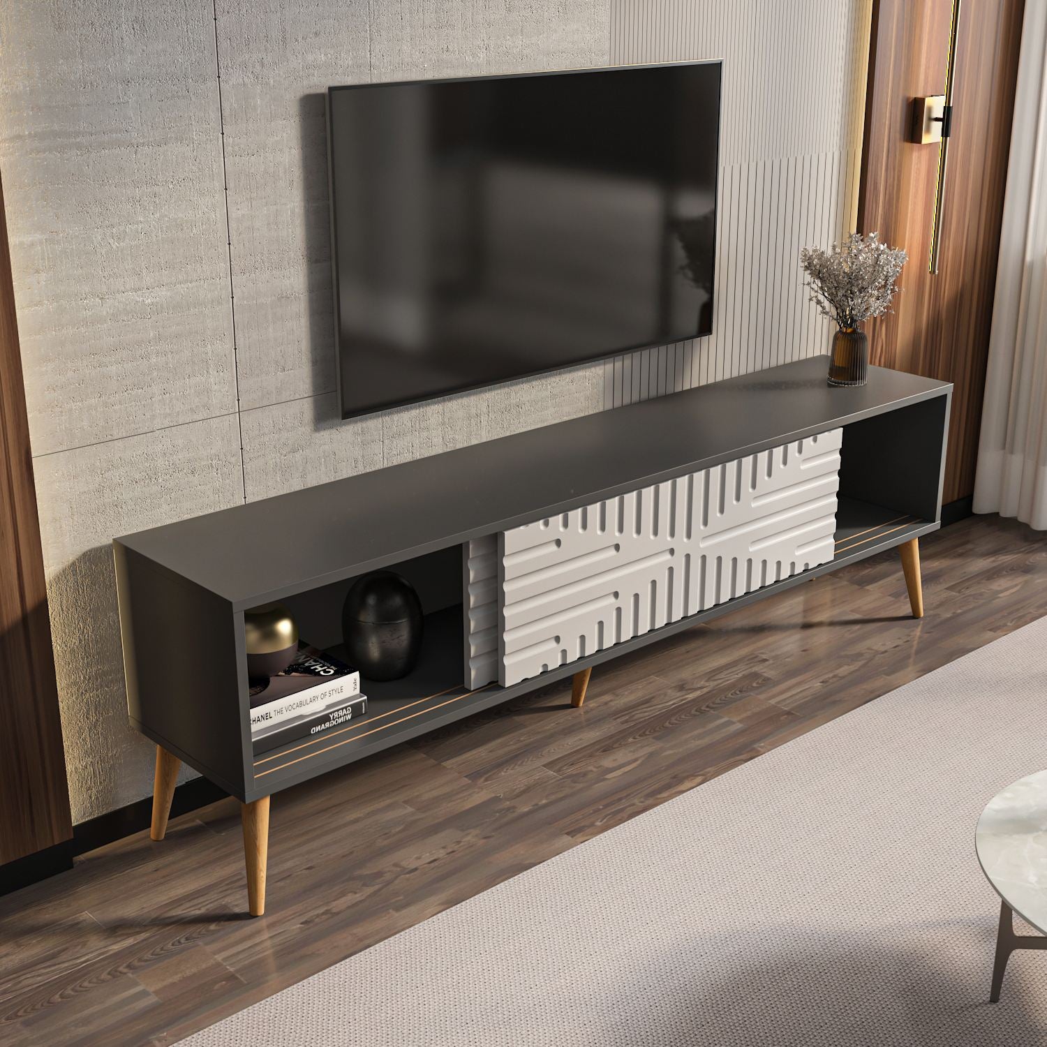 Móvel de TV-Riso-Antracite
Branco