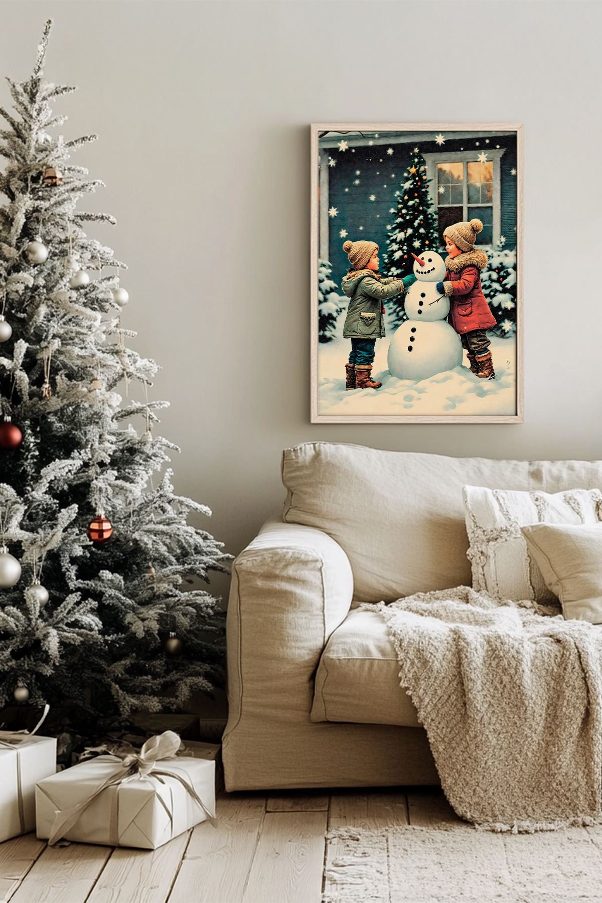 Quadro Decorativo Emoldurado Multicolor - Impressão Digital em Madeira Maciça 33x48cm