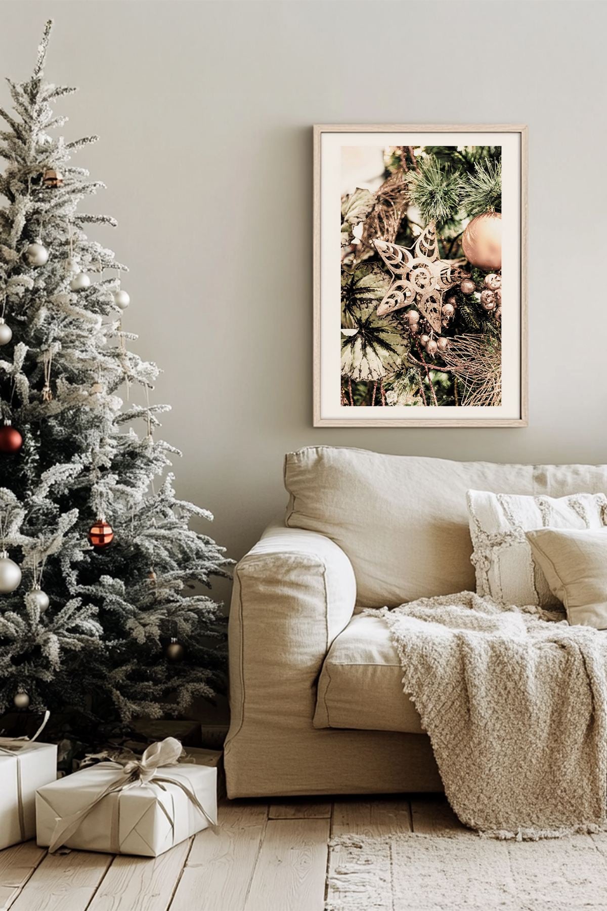 Quadro Decorativo Emoldurado Multicolor - Impressão Digital em Madeira Maciça 33x48cm