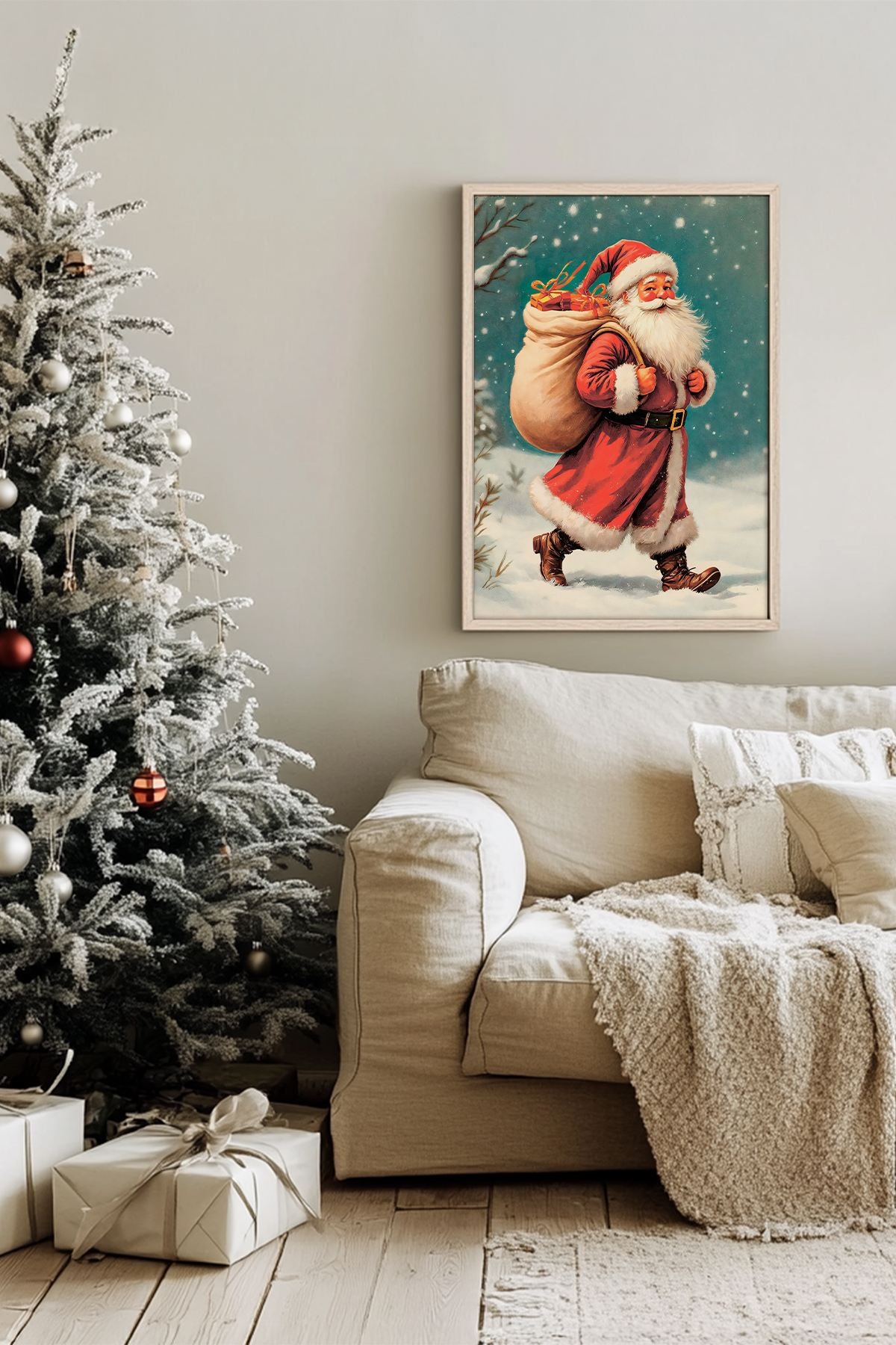 Quadro Decorativo Emoldurado Multicolor - Madeira Maciça 33x48cm - Arte Digital Premium para Decoração de Interiores