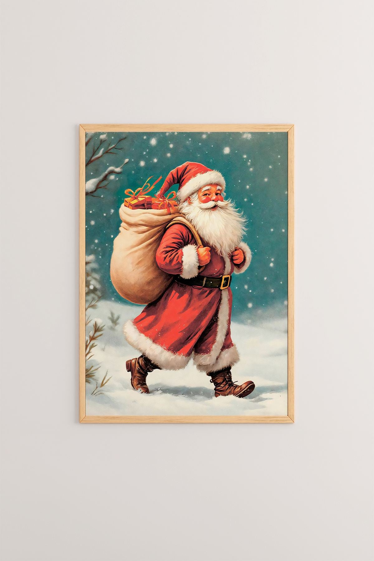 Quadro Decorativo Emoldurado Multicolor - Madeira Maciça 33x48cm - Arte Digital Premium para Decoração de Interiores