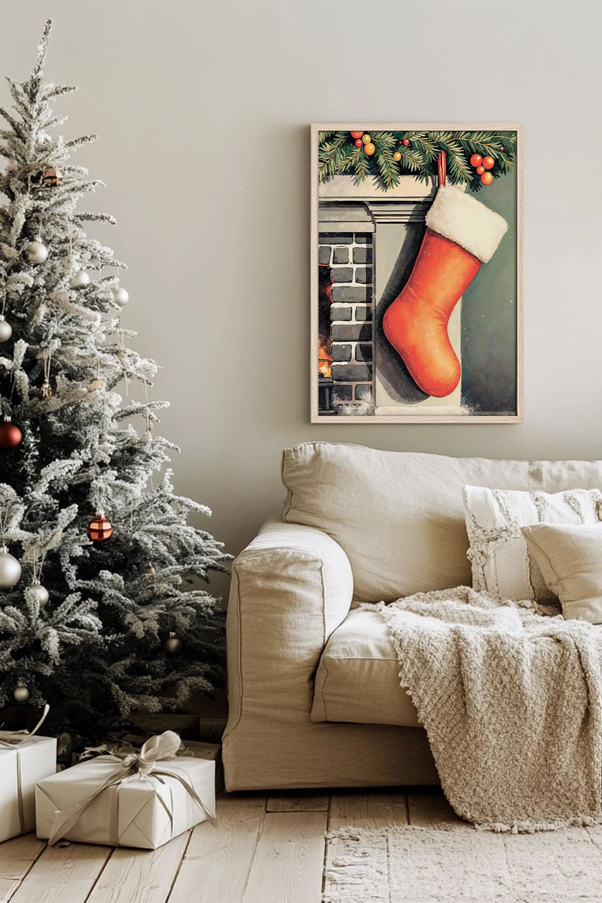 Quadro Decorativo Emoldurado Multicolor - Madeira Maciça 33x48cm - Arte Digital Premium para Decoração de Interiores