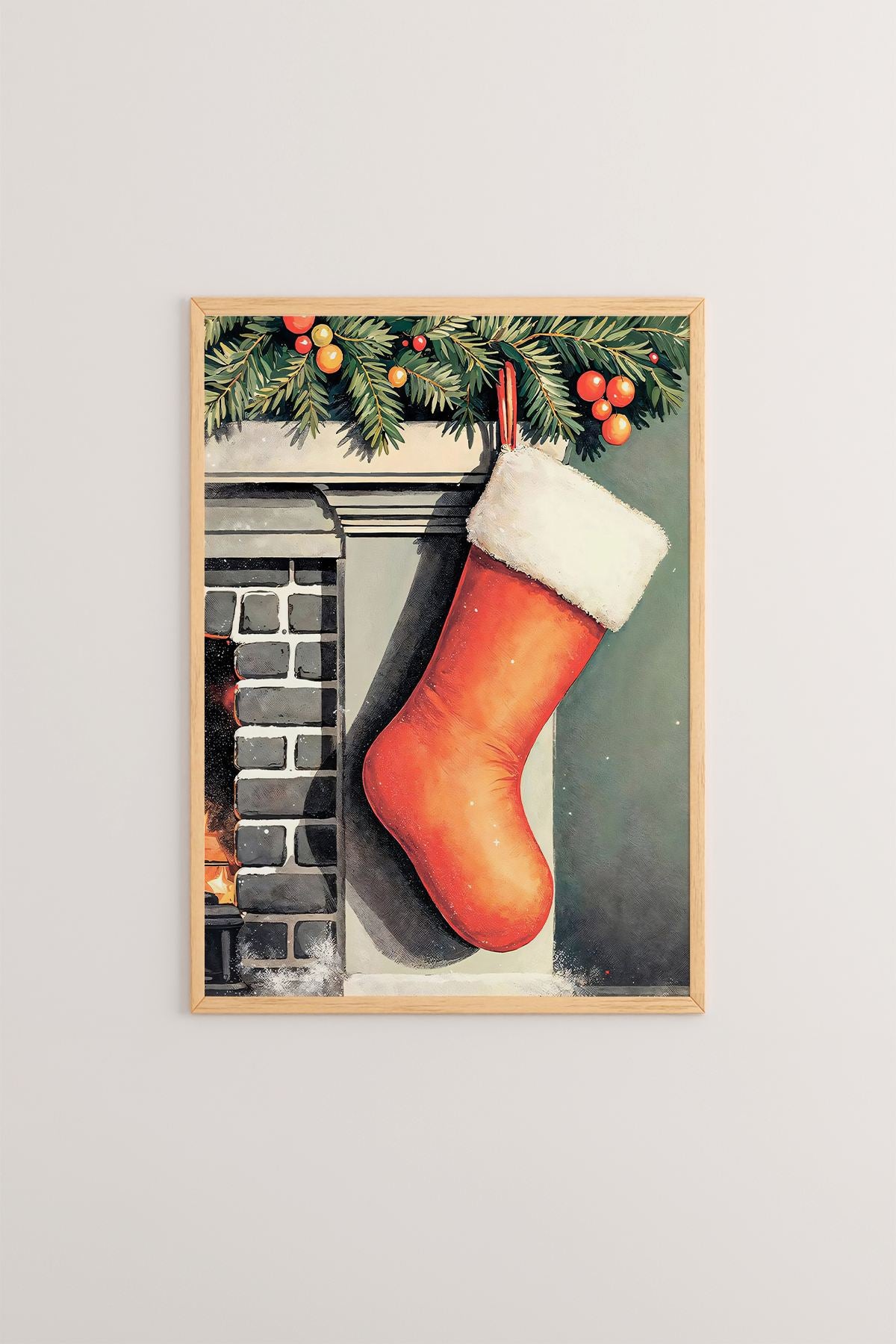 Quadro Decorativo Emoldurado Multicolor - Madeira Maciça 33x48cm - Arte Digital Premium para Decoração de Interiores