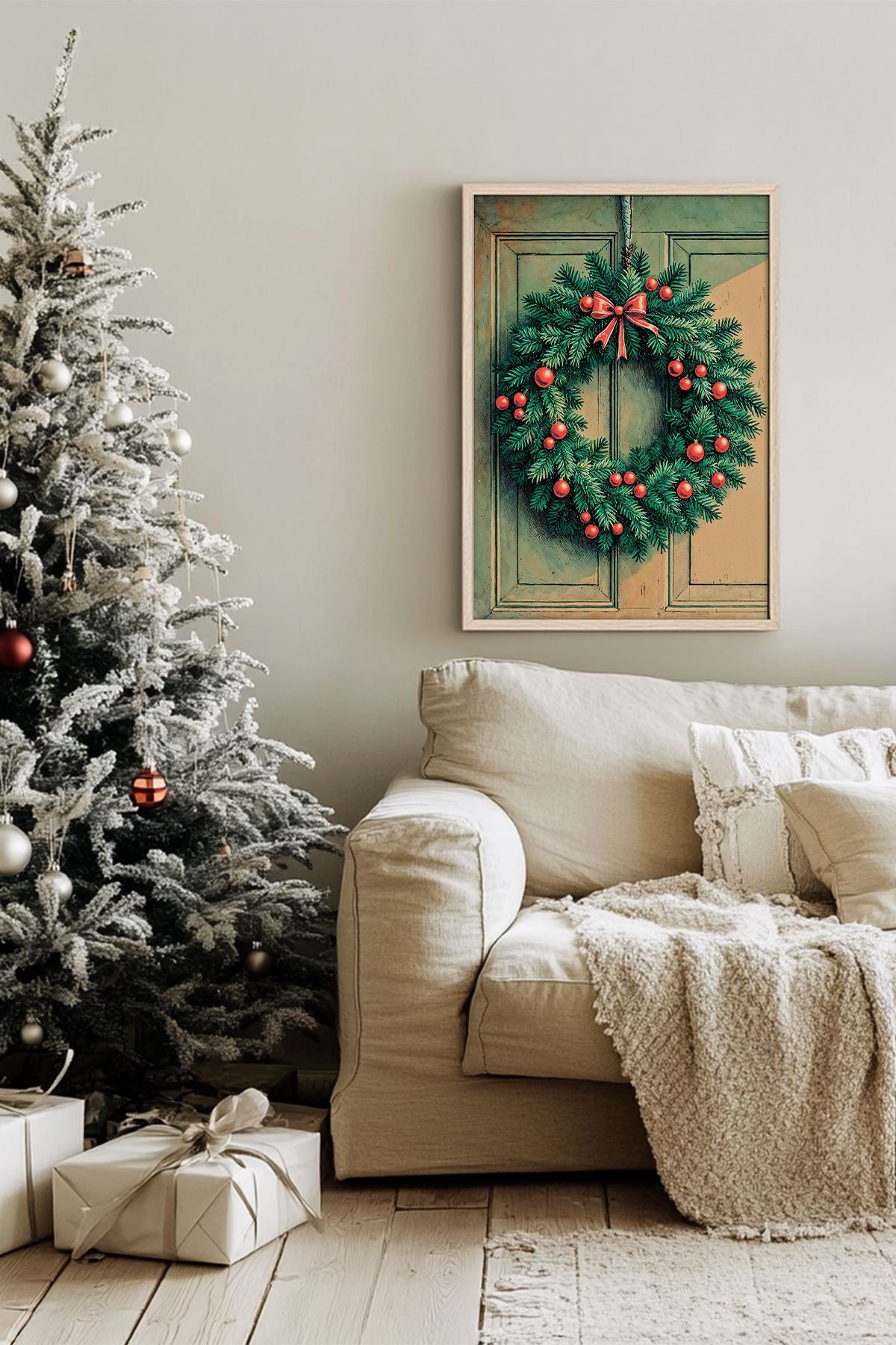 Quadro Decorativo Emoldurado Multicolor - Madeira Maciça 33x48cm - Arte Digital Premium para Decoração de Interiores