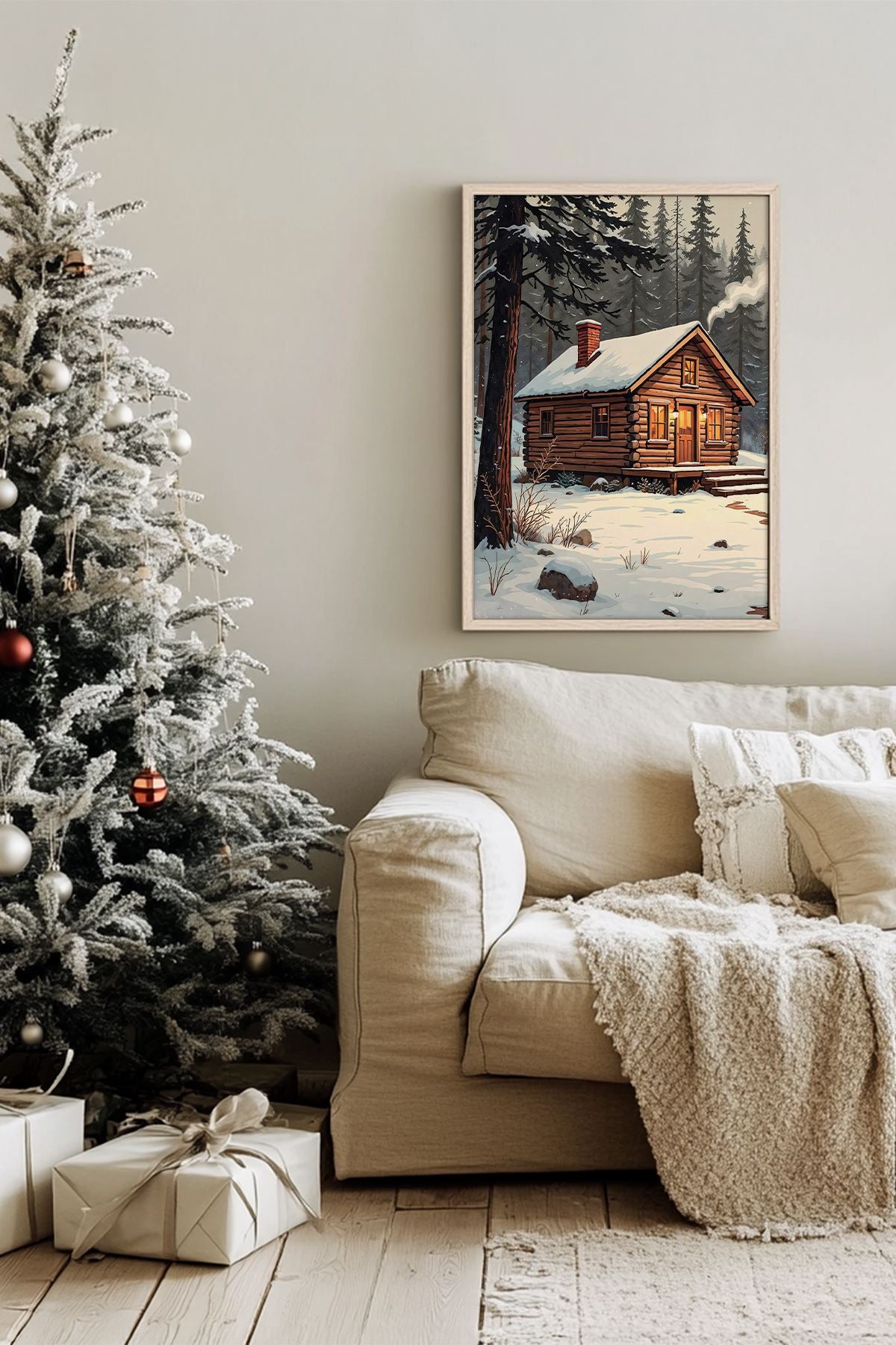 Quadro Decorativo Emoldurado Multicolor - Madeira Maciça 33x48cm - Arte Digital Premium