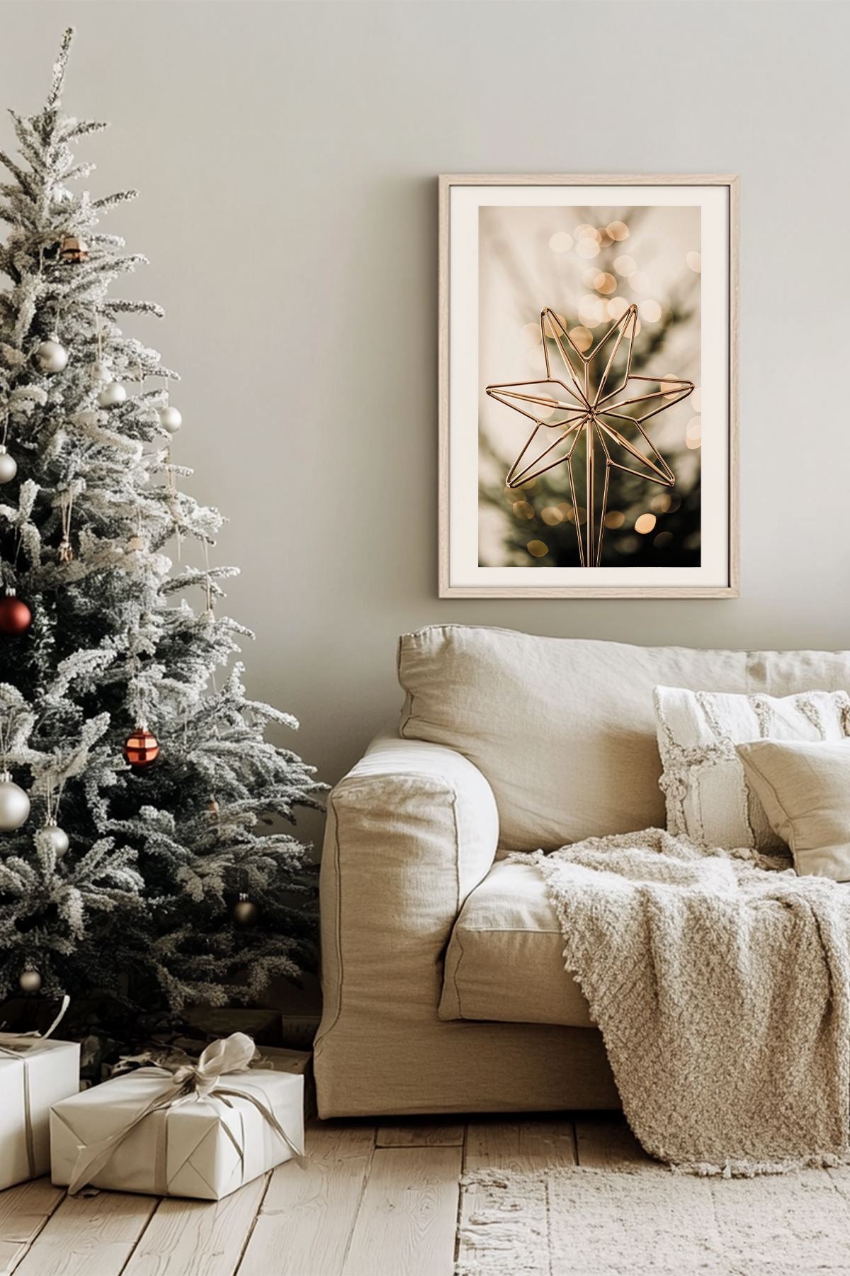 Quadro Decorativo Emoldurado Multicolor - Impressão Digital em Madeira Maciça 33x48cm