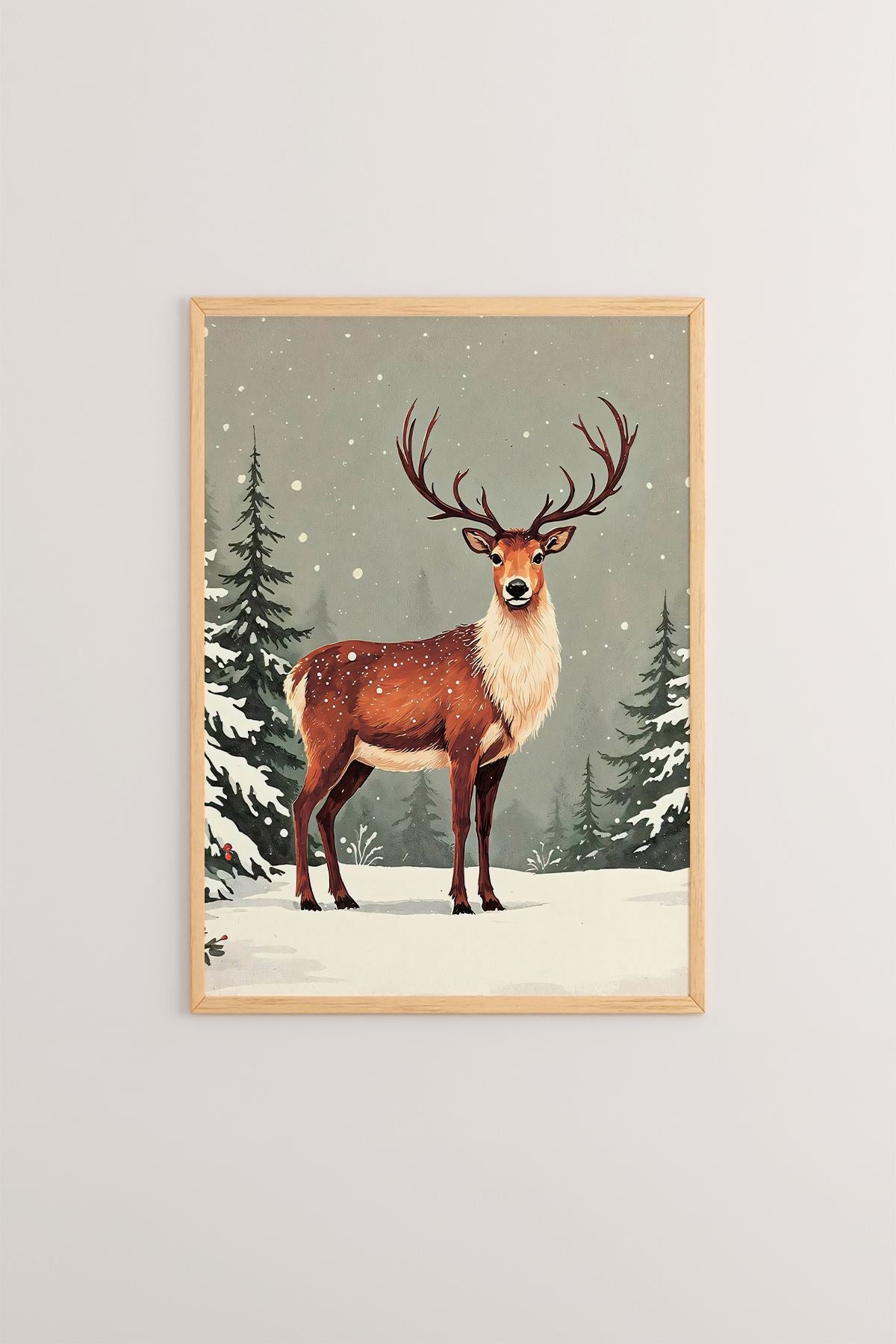 Quadro Decorativo Emoldurado Multicolor - Madeira Maciça 33x48cm - Arte Digital Premium para Decoração