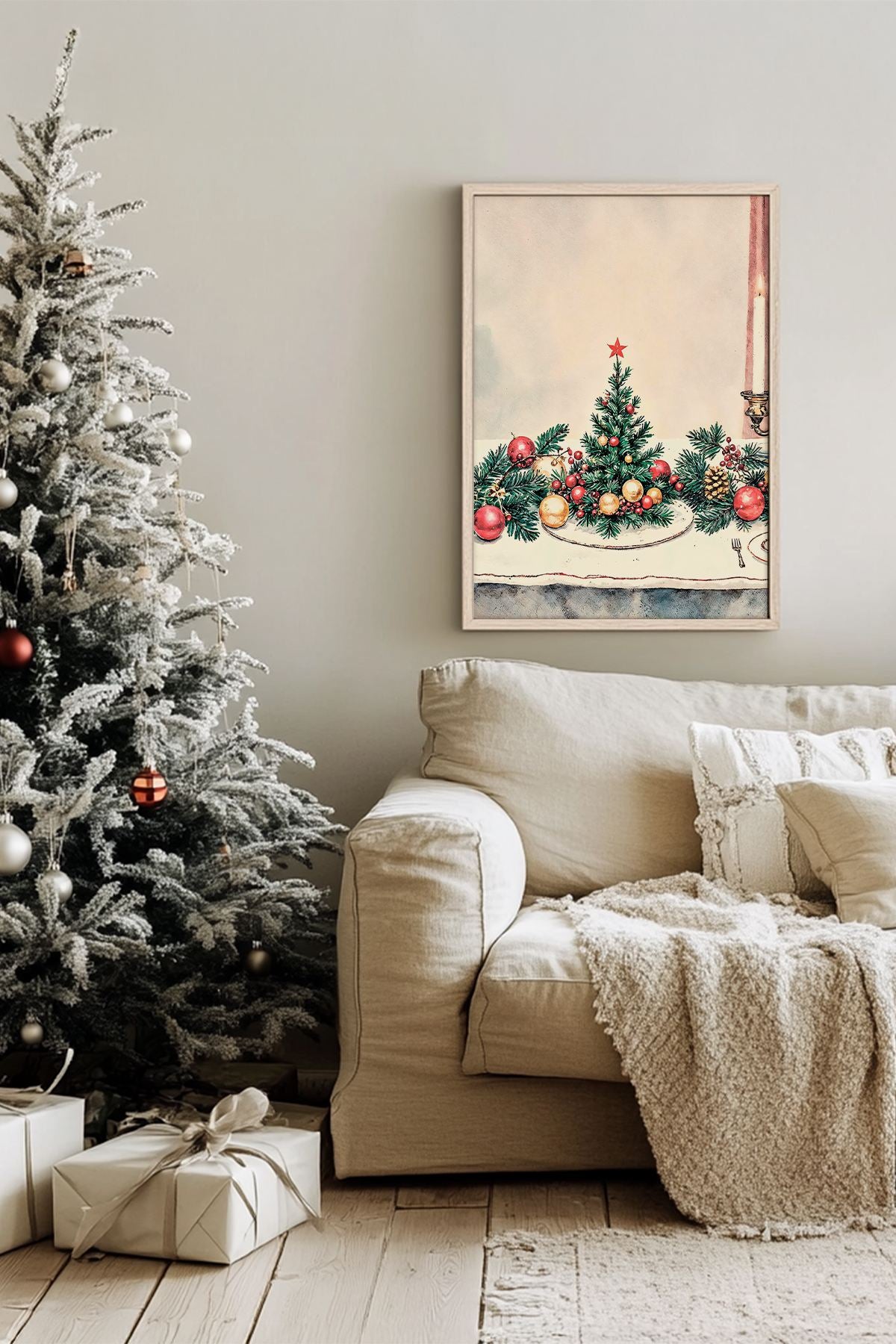 Quadro Decorativo Emoldurado Multicolor - Madeira Maciça 33x48cm - Arte Digital Premium para Decoração de Interiores