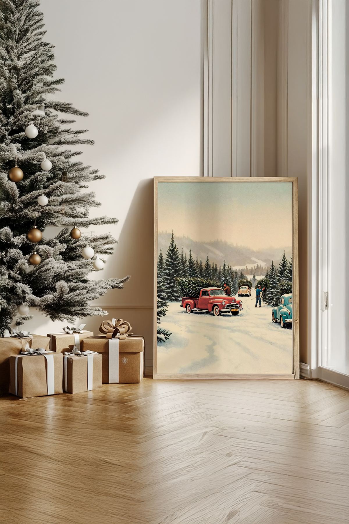 Quadro Decorativo Emoldurado Multicolor - Madeira Maciça 33x48cm - Arte Digital Premium para Decoração de Interiores