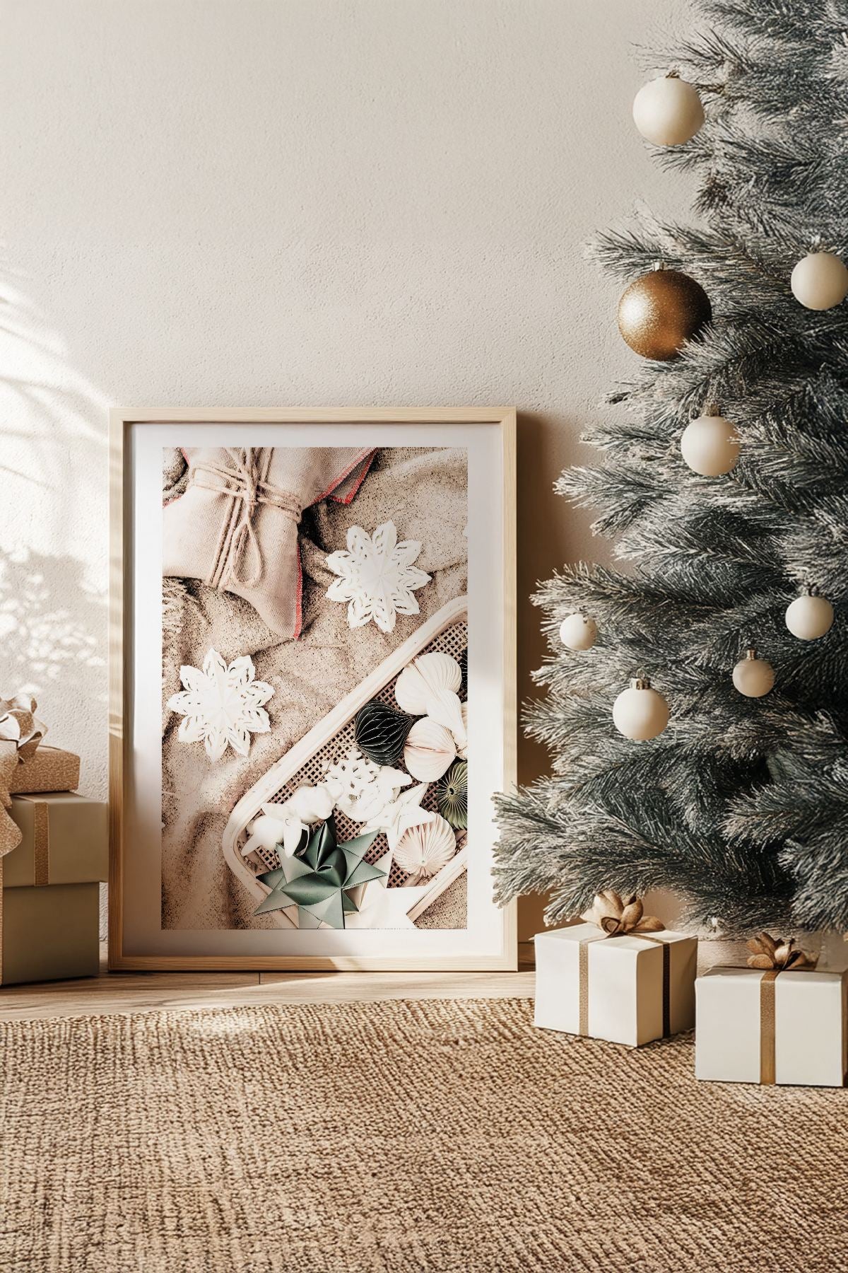 Quadro Decorativo Emoldurado Multicolor - Madeira Maciça 33x48cm - Arte Digital Premium para Decoração de Interiores