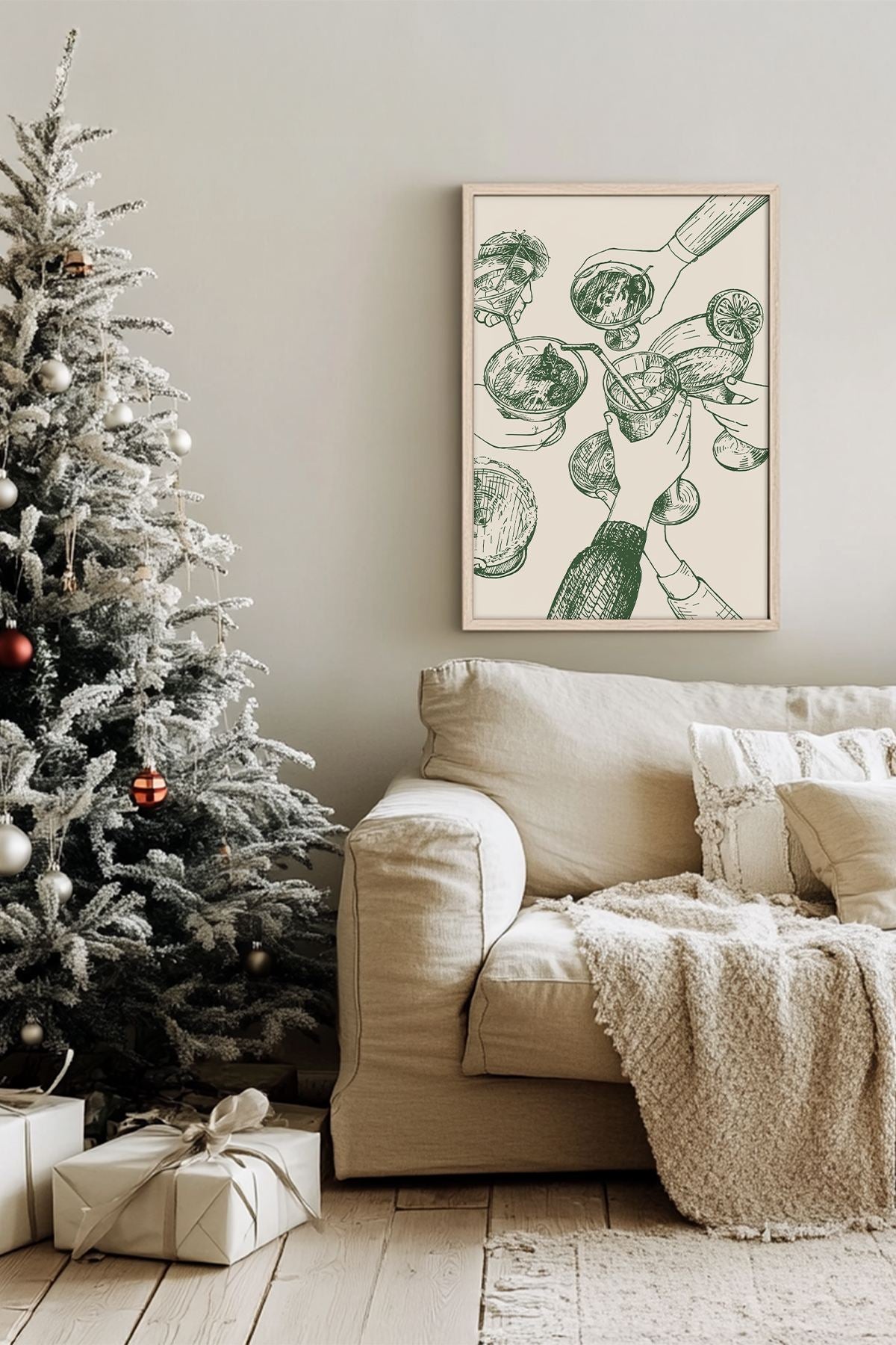 Quadro Decorativo Emoldurado Multicolor - Madeira Maciça 33x48cm - Arte Digital Premium