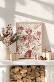 Quadro Decorativo Emoldurado Multicolor - Madeira Maciça 33x48cm - Arte Digital Premium para Decoração de Casa