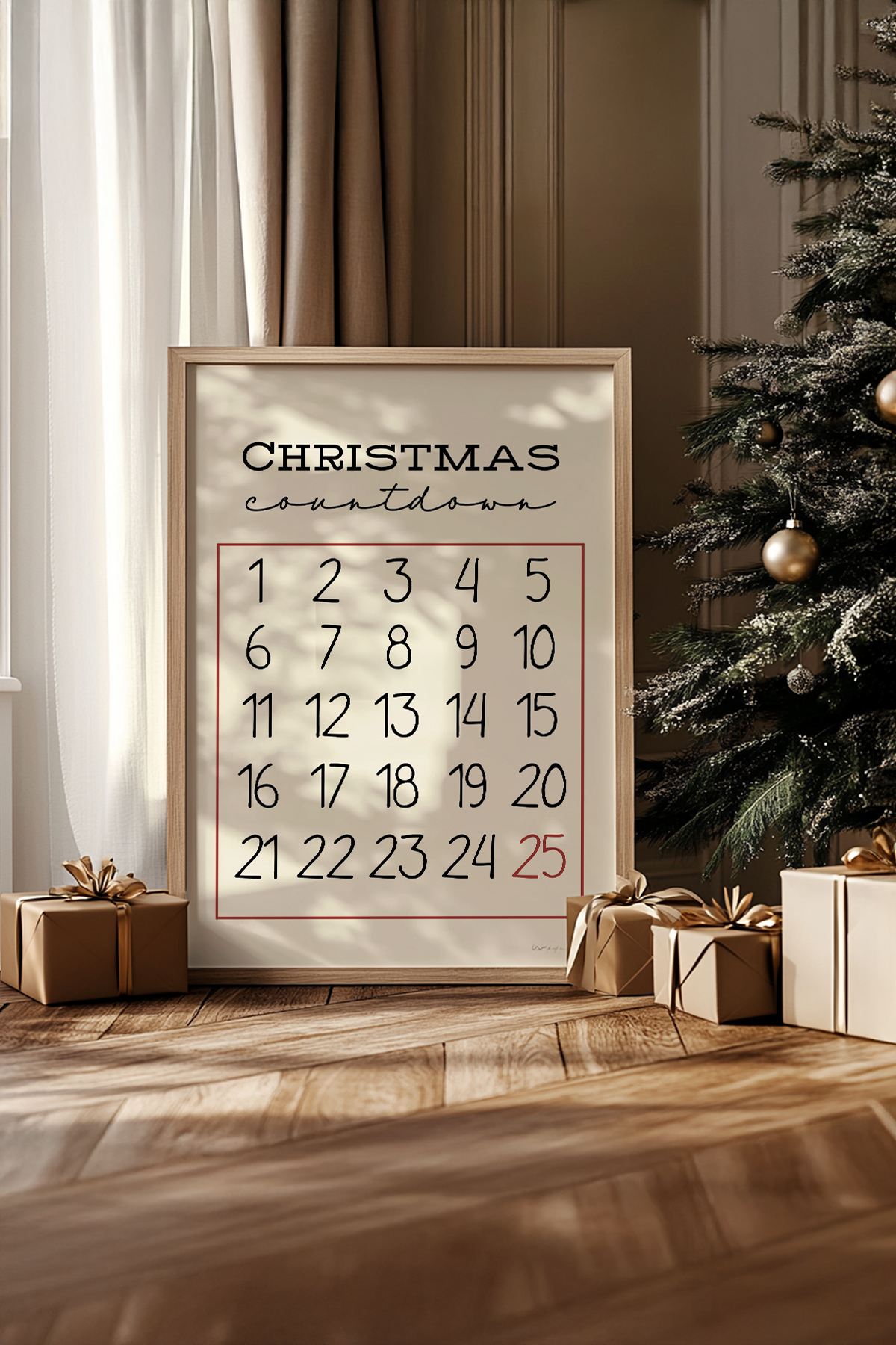 Quadro Decorativo Emoldurado Multicolor - Madeira Maciça 33x48cm - Arte Digital Premium para Decoração de Interiores