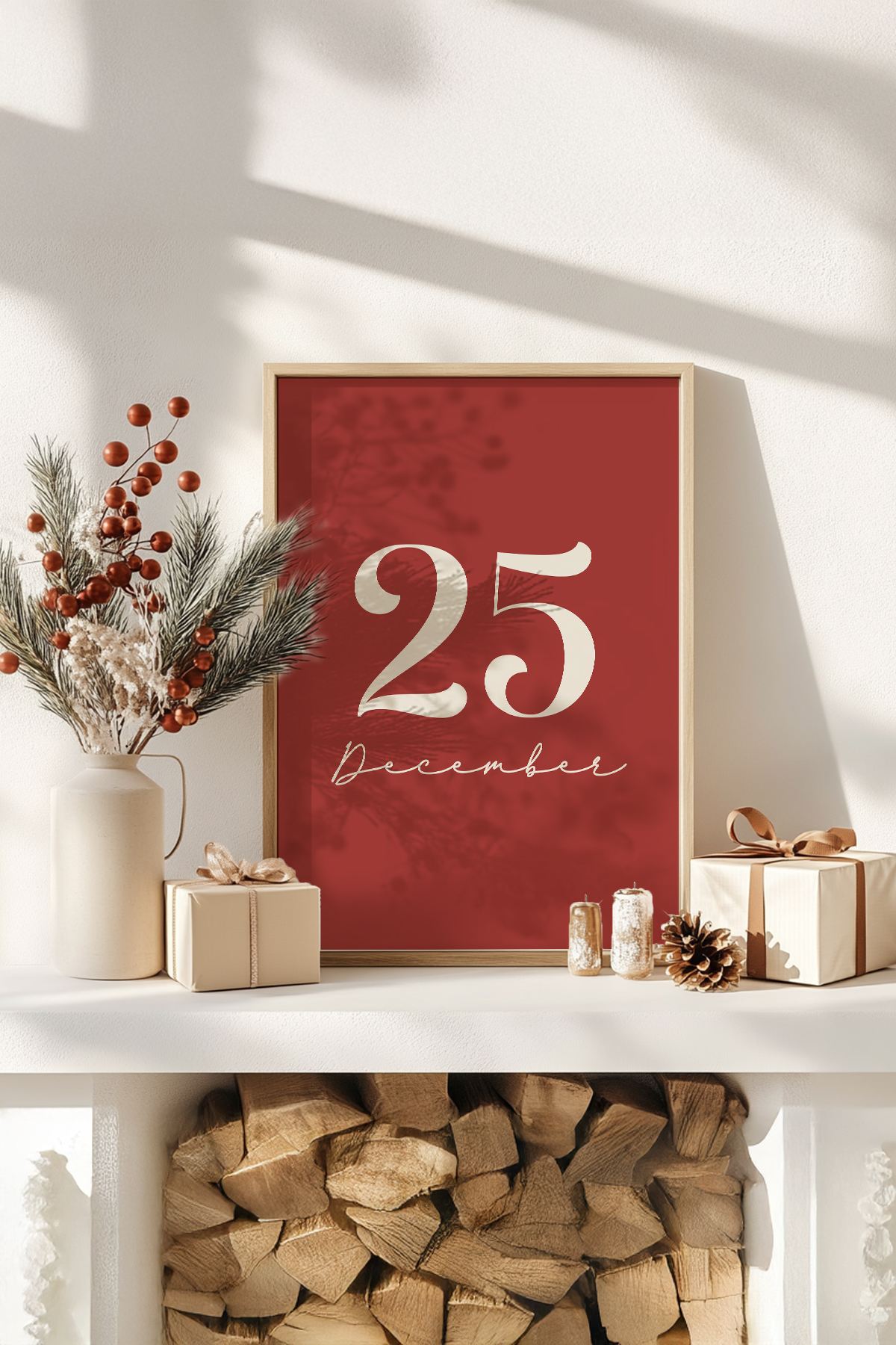 Quadro Decorativo Emoldurado Multicolor - Madeira Maciça 33x48cm - Arte Digital Premium