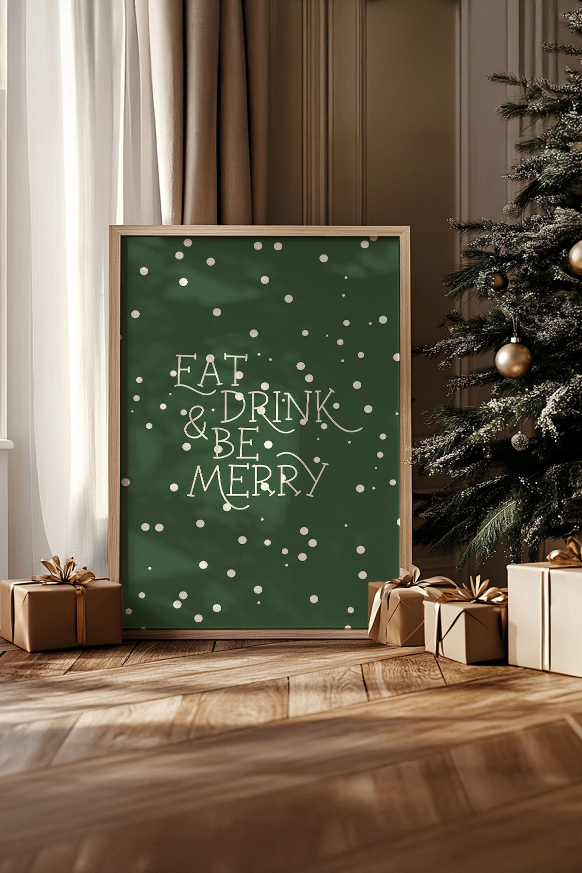 Quadro Decorativo Emoldurado Multicolor - Madeira Maciça 33x48cm - Arte Digital Premium