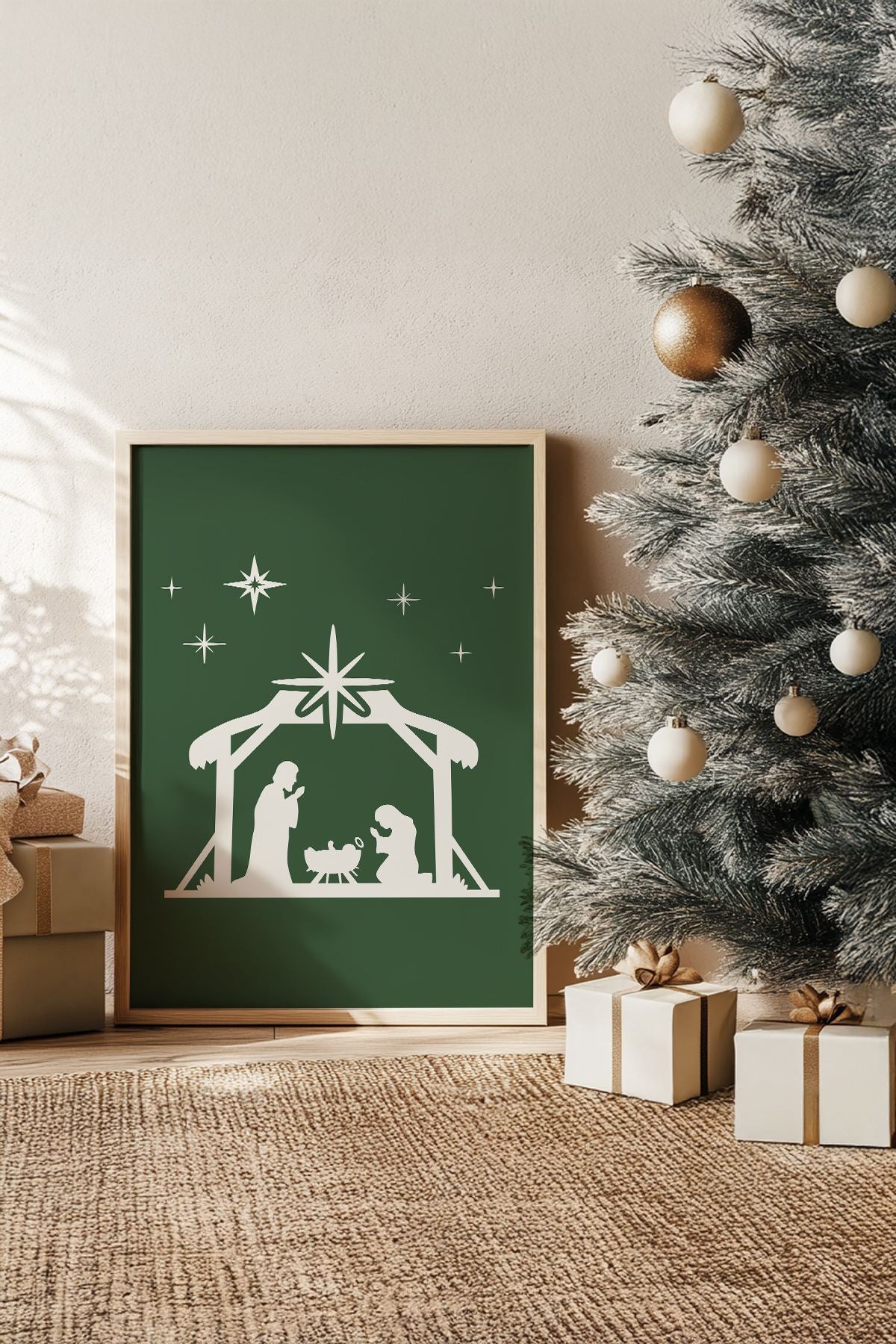 Quadro Decorativo Emoldurado Multicolor - Impressão Digital em Madeira Maciça 33x48cm