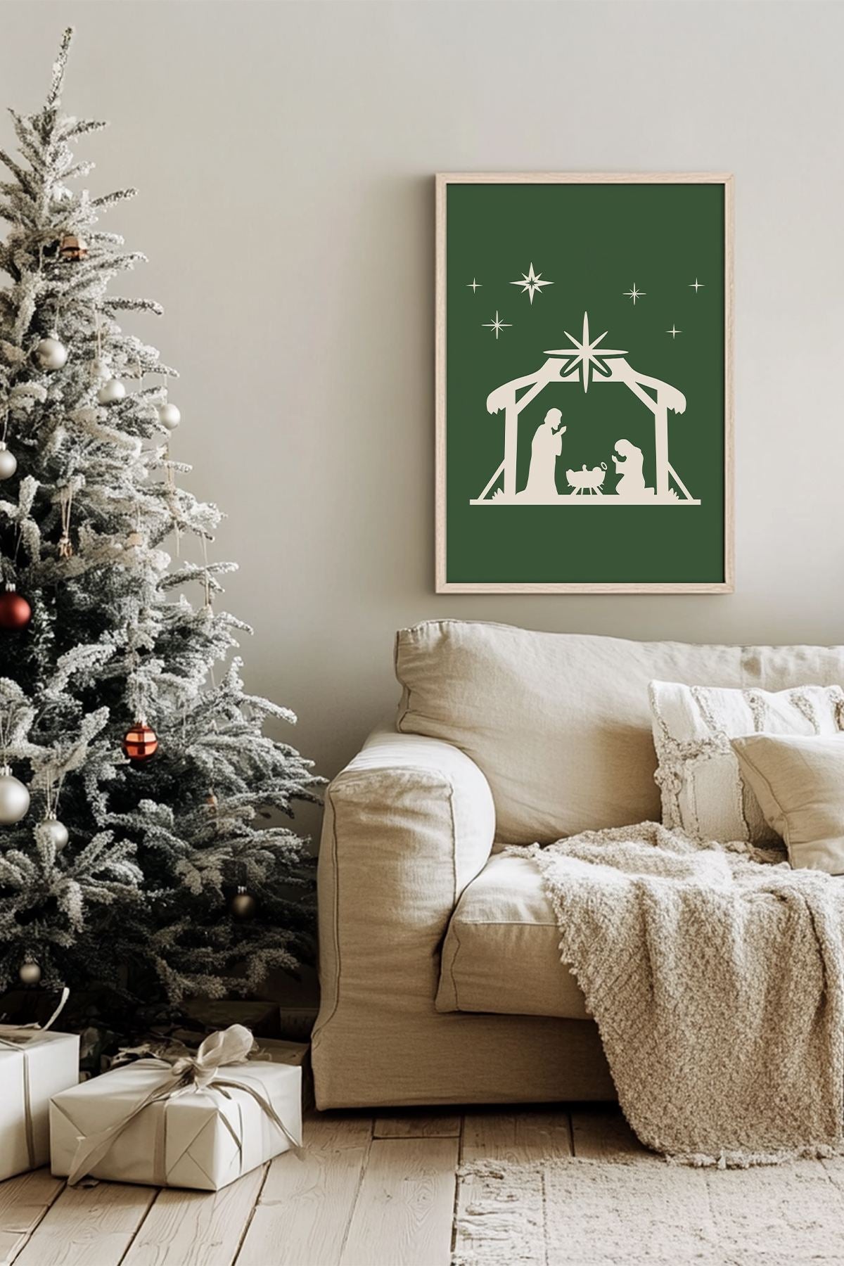 Quadro Decorativo Emoldurado Multicolor - Impressão Digital em Madeira Maciça 33x48cm