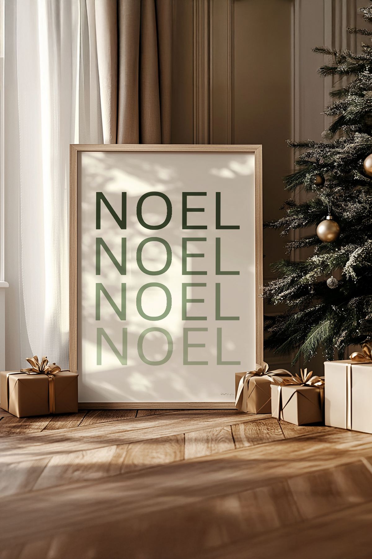 Quadro Decorativo Emoldurado Multicolor 33x48cm - Moldura Madeira Maciça 2cm - Impressão Digital em MDF