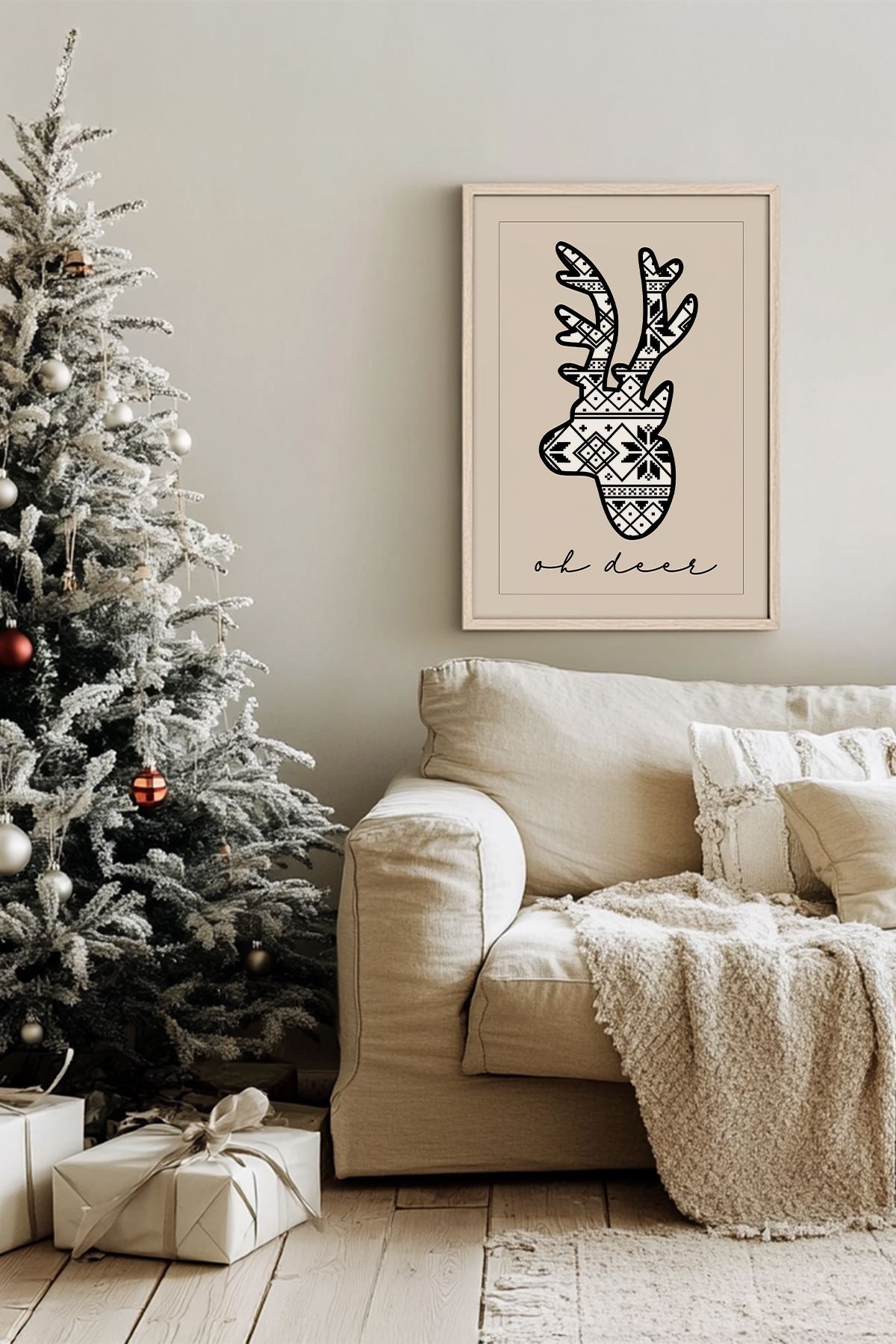 Quadro Decorativo Emoldurado Multicolor - Madeira Maciça 33x48cm - Arte Digital Premium para Decoração