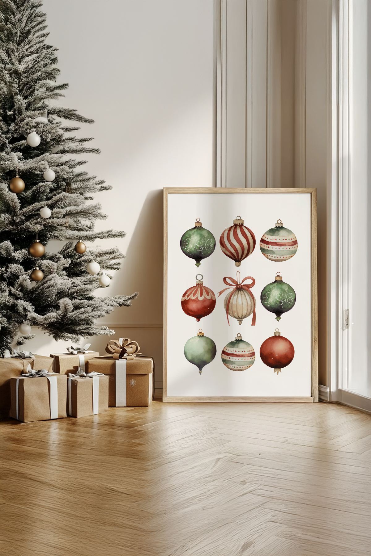 Quadro Decorativo Emoldurado Multicolor - Madeira Maciça 33x48cm - Arte Digital Premium para Decoração