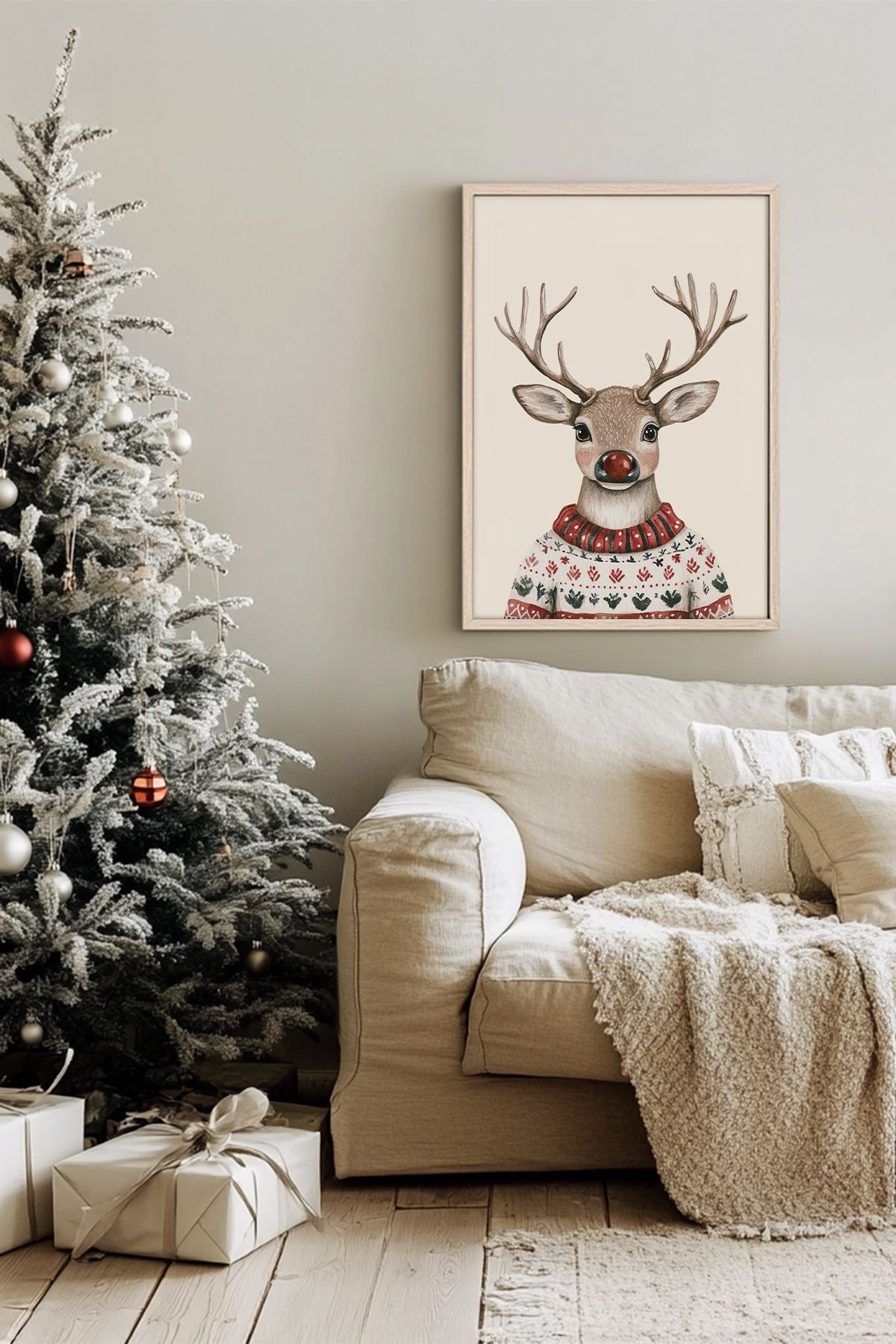 Quadro Decorativo Emoldurado Multicolor - Madeira Maciça 33x48cm - Arte Digital Premium para Decoração