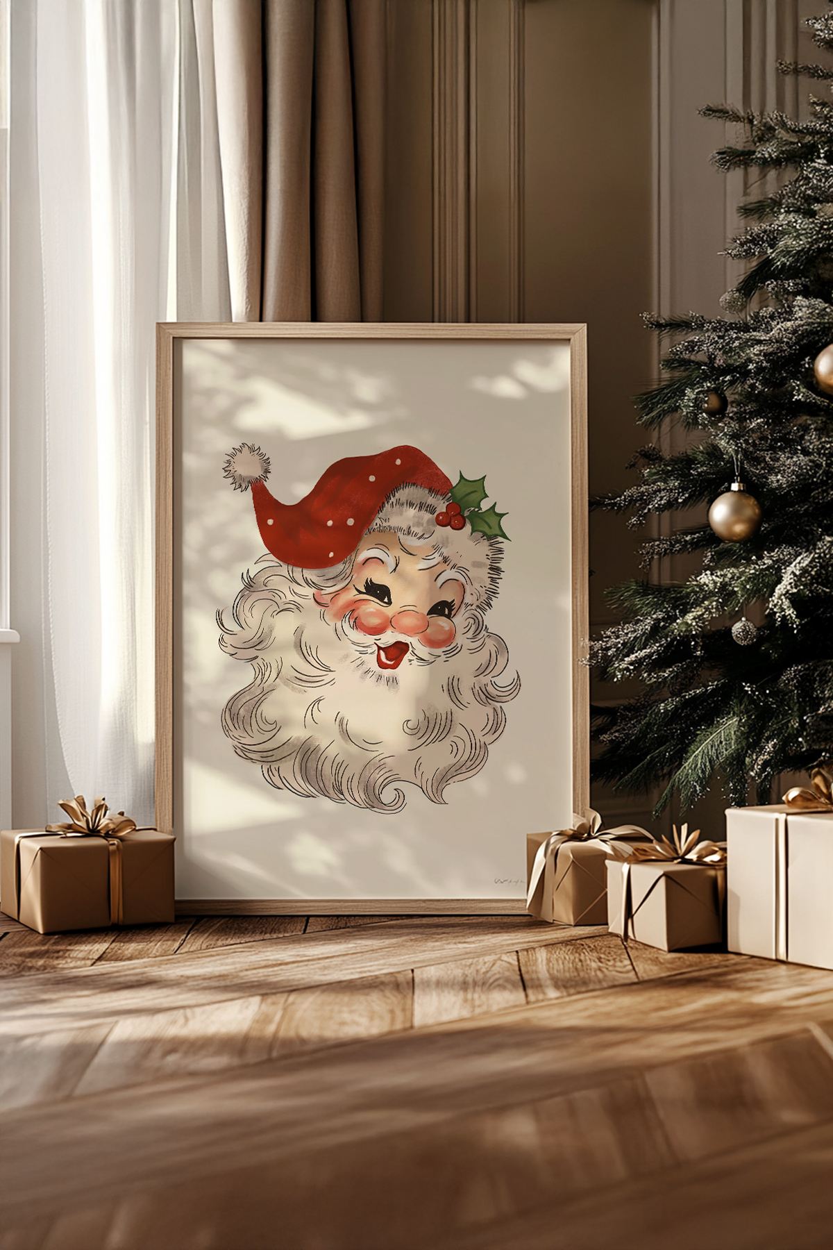 Quadro Decorativo Emoldurado Multicolor - Madeira Maciça 33x48cm - Arte Digital Premium