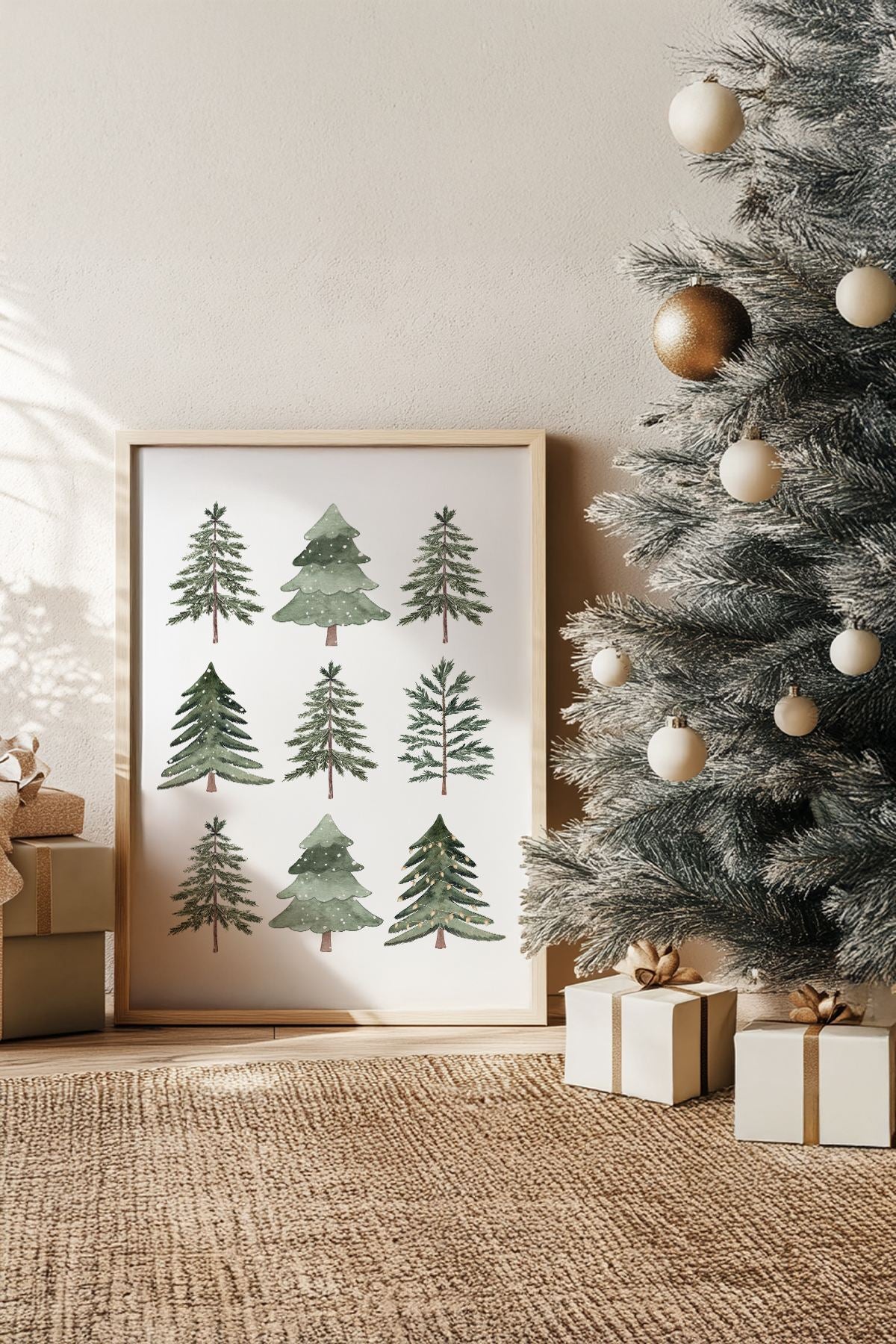 Quadro Decorativo Emoldurado Multicolor - Madeira Maciça 33x48cm - Arte Digital Premium para Decoração de Interiores