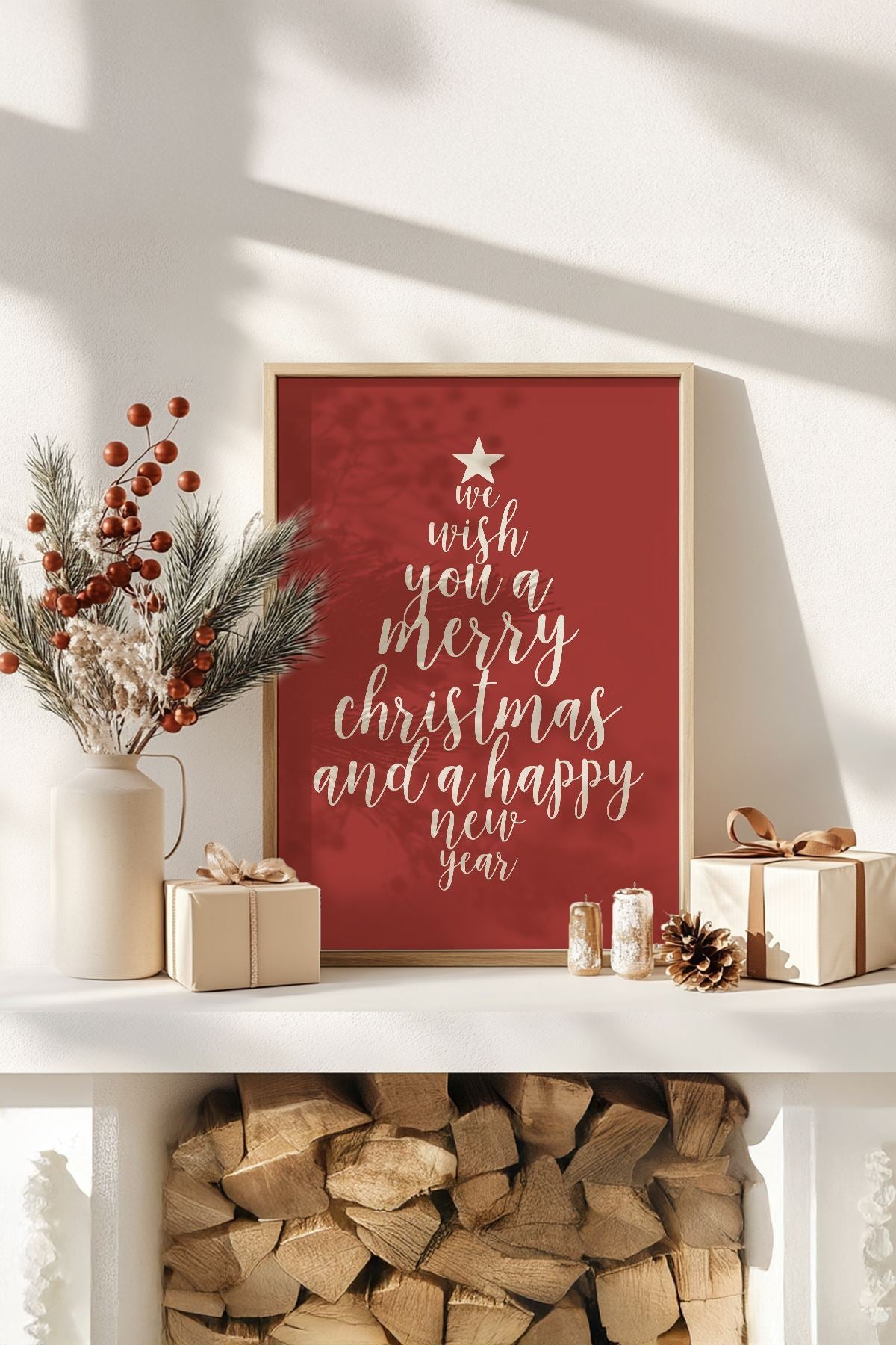 Quadro Decorativo Emoldurado Multicolor 33x48cm - Moldura Madeira Maciça 2cm