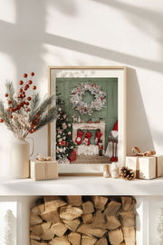 Quadro Decorativo Emoldurado Multicolor - Madeira Maciça 33x48cm - Arte Digital Premium para Decoração