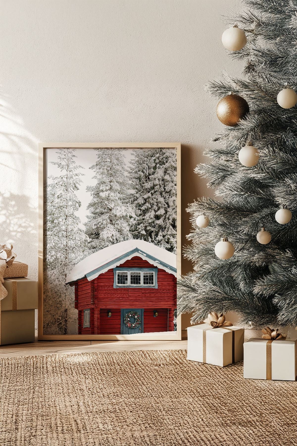 Quadro Decorativo Emoldurado Multicolor - Madeira Maciça 33x48cm - Arte Digital Premium para Decoração de Interiores