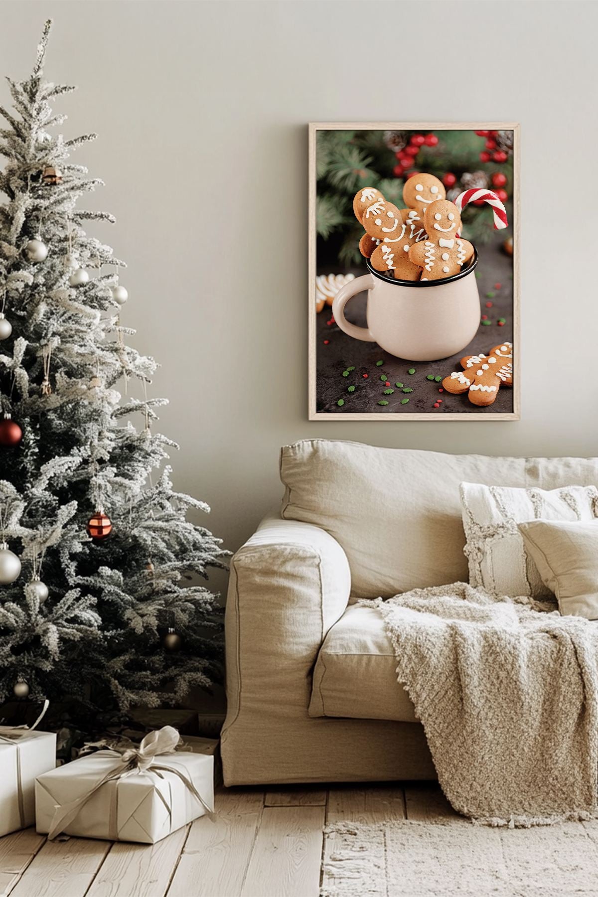 Quadro Decorativo Emoldurado Multicolor - Madeira Maciça 33x48cm - Arte Digital Premium para Decoração