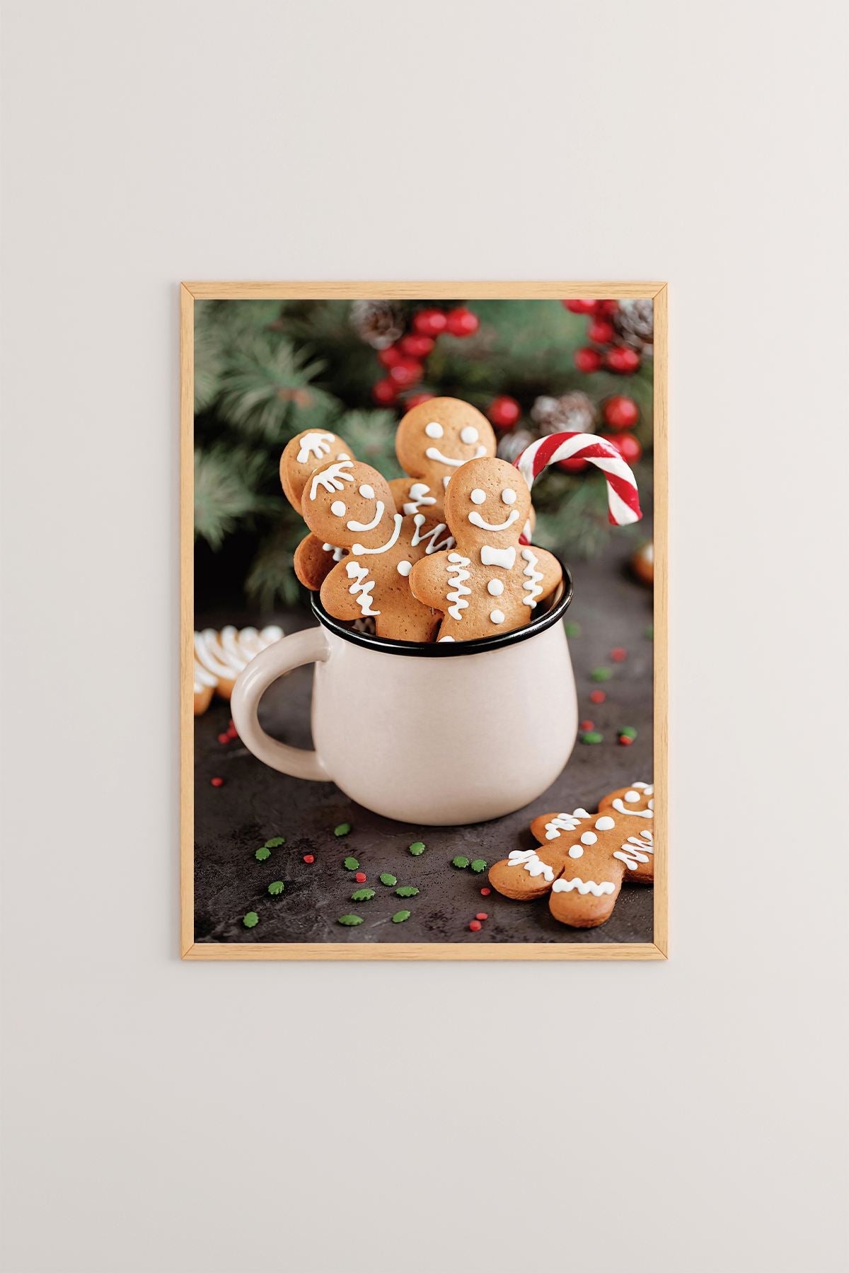 Quadro Decorativo Emoldurado Multicolor - Madeira Maciça 33x48cm - Arte Digital Premium para Decoração