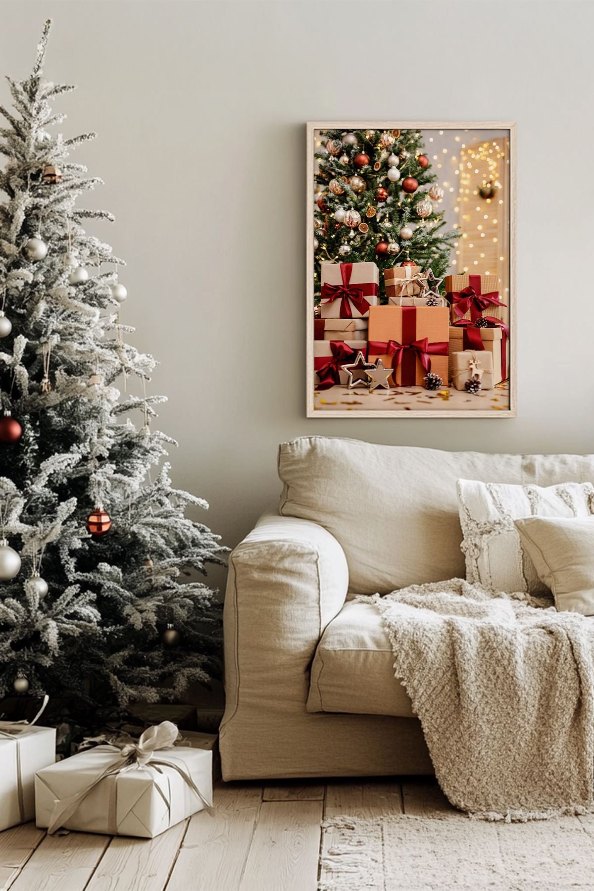 Quadro Decorativo Emoldurado Multicolor - Madeira Maciça 33x48cm - Arte Digital Premium para Decoração de Interiores