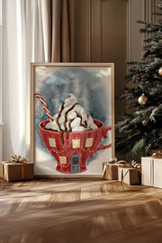 Quadro Decorativo Emoldurado Multicolor - Madeira Maciça 33x48cm - Arte Digital Premium para Decoração de Interiores