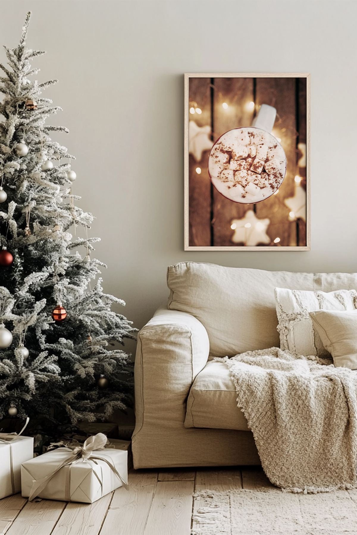 Quadro Decorativo Emoldurado Multicolor - Madeira Maciça 33x48cm - Arte Digital Premium