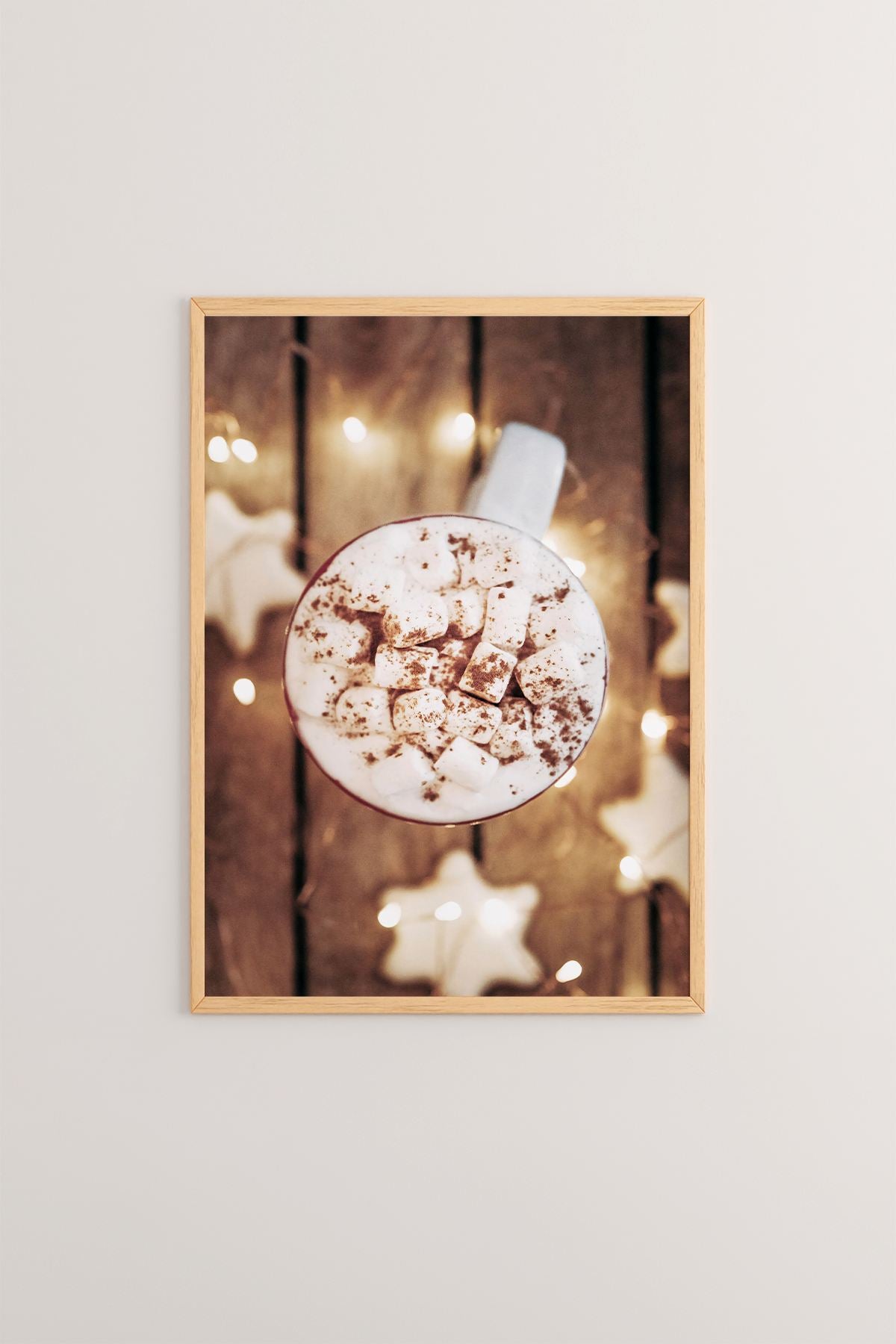 Quadro Decorativo Emoldurado Multicolor - Madeira Maciça 33x48cm - Arte Digital Premium