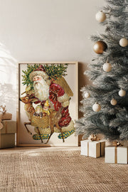 Quadro Decorativo Emoldurado Multicolor - Madeira Maciça 33x48cm - Arte Digital Premium