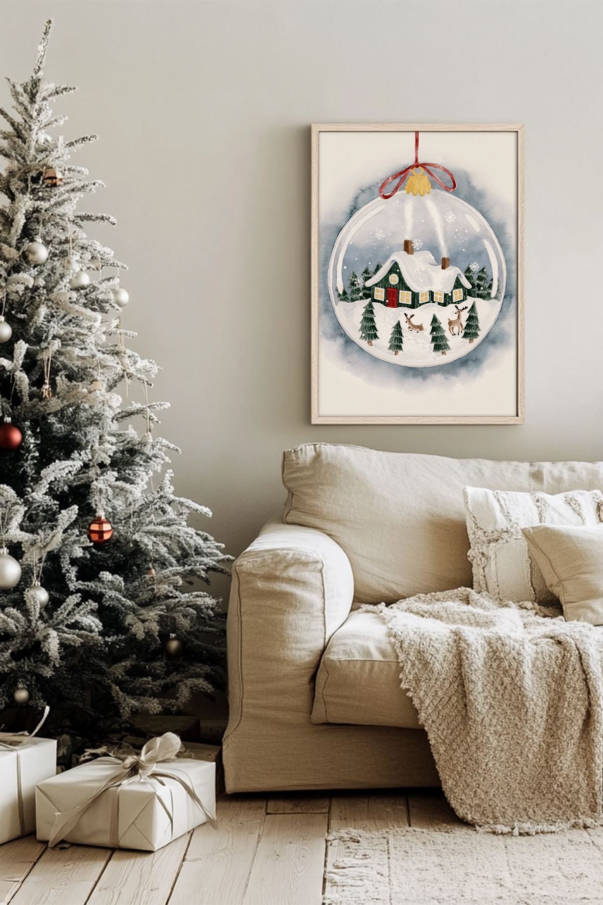 Quadro Decorativo Emoldurado Multicolor - Madeira Maciça 33x48cm - Arte Digital Premium