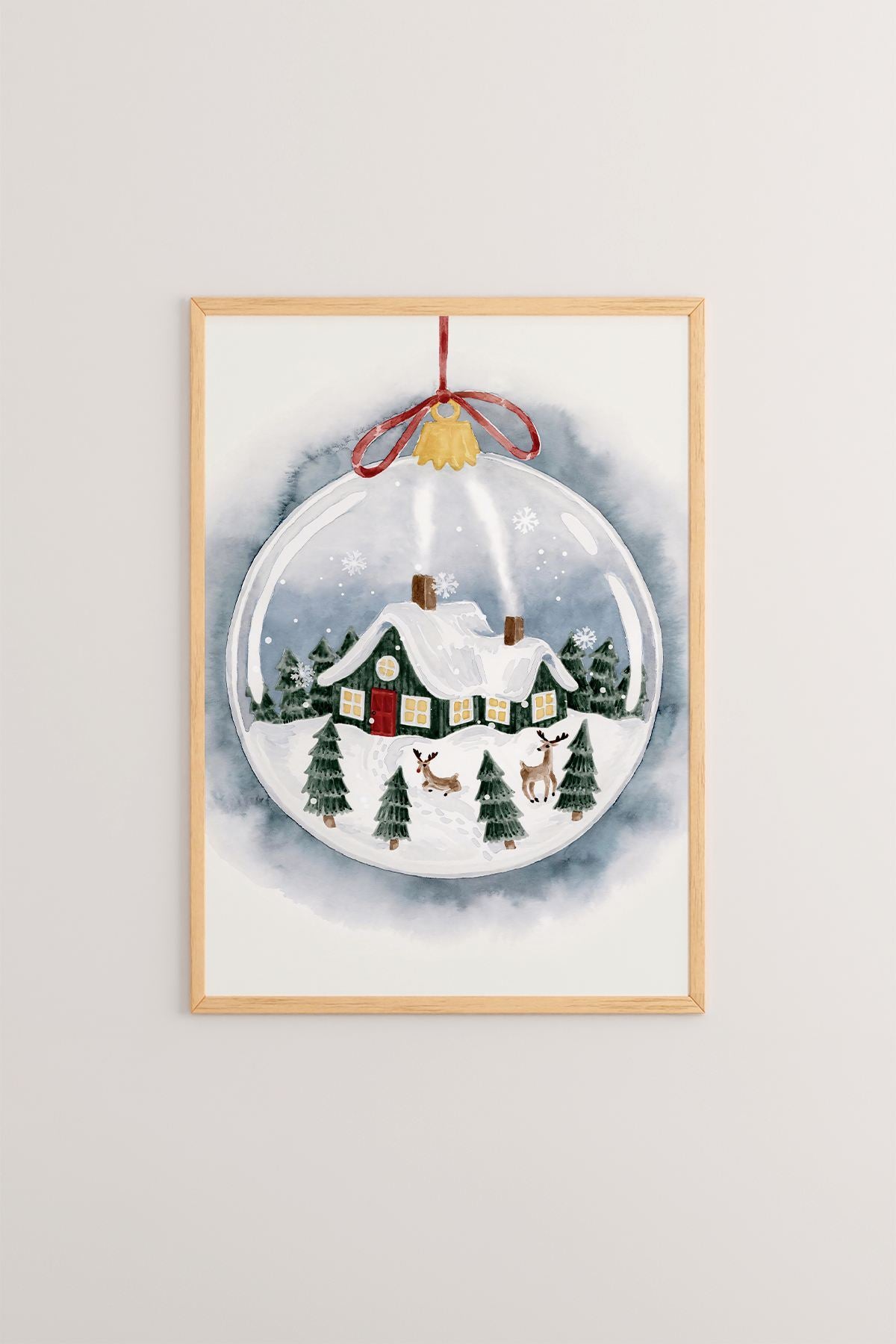 Quadro Decorativo Emoldurado Multicolor - Madeira Maciça 33x48cm - Arte Digital Premium