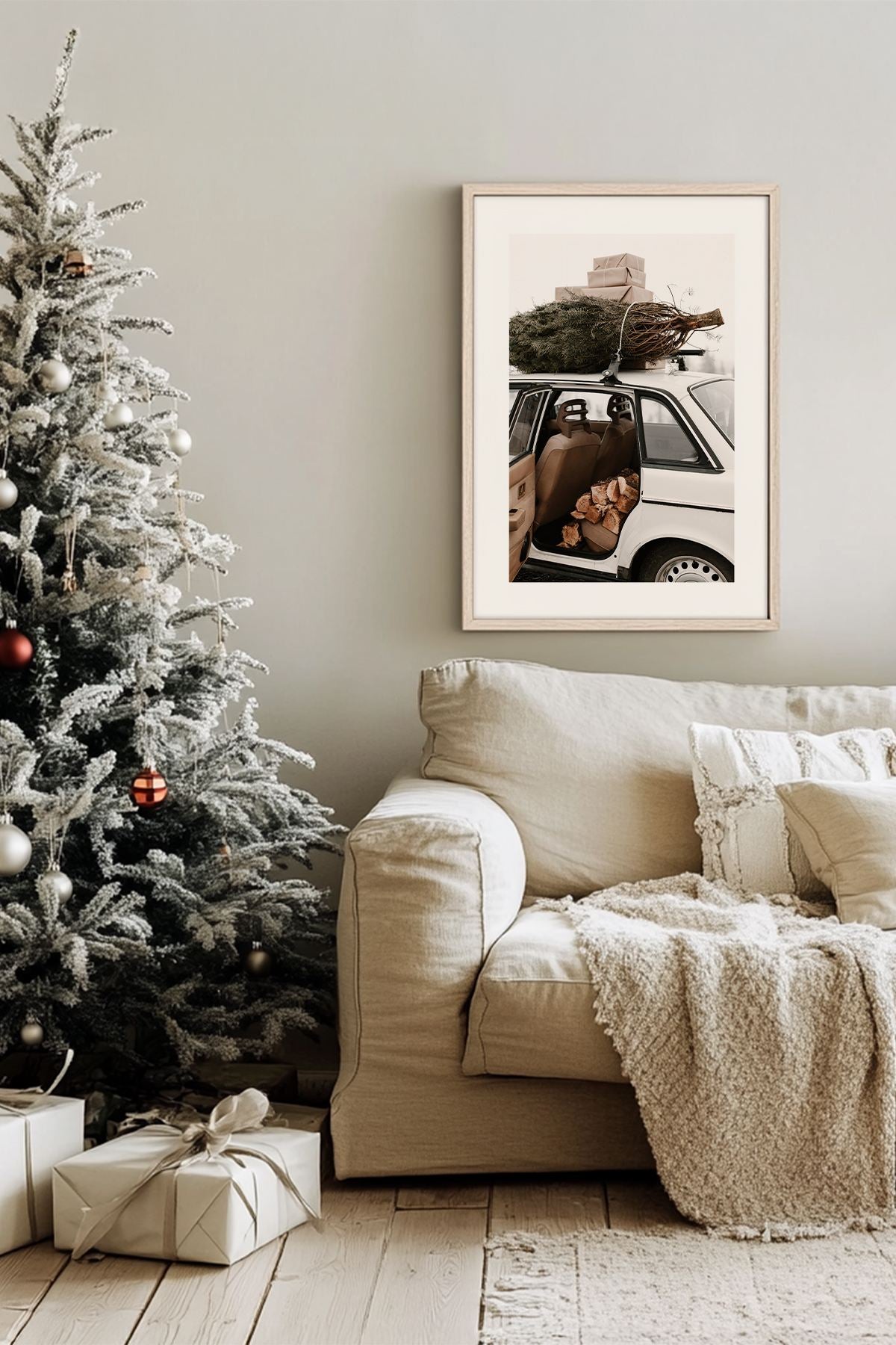 Quadro Decorativo Emoldurado Multicolor - Madeira Maciça 33x48cm - Arte Digital Premium