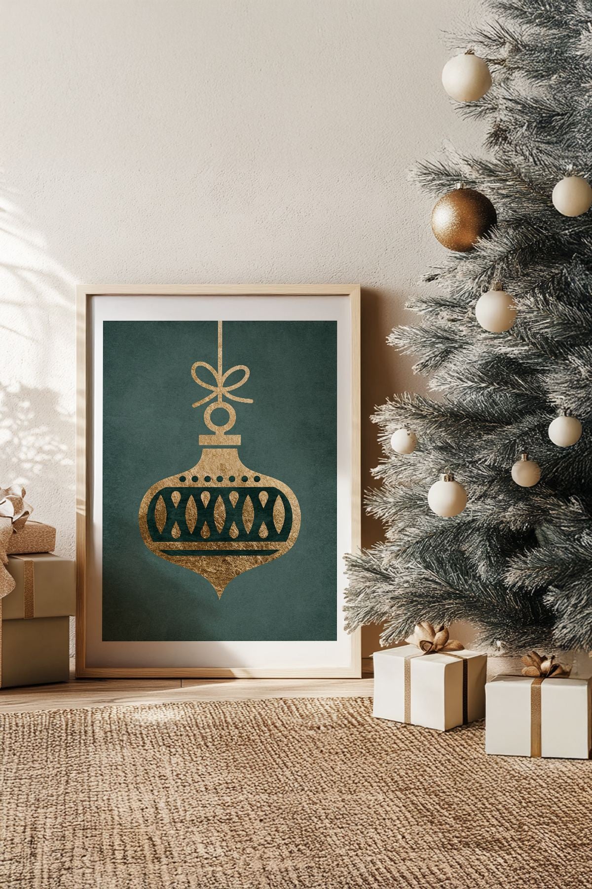 Quadro Decorativo Emoldurado Multicolor - Madeira Maciça 33x48cm - Arte Digital Premium