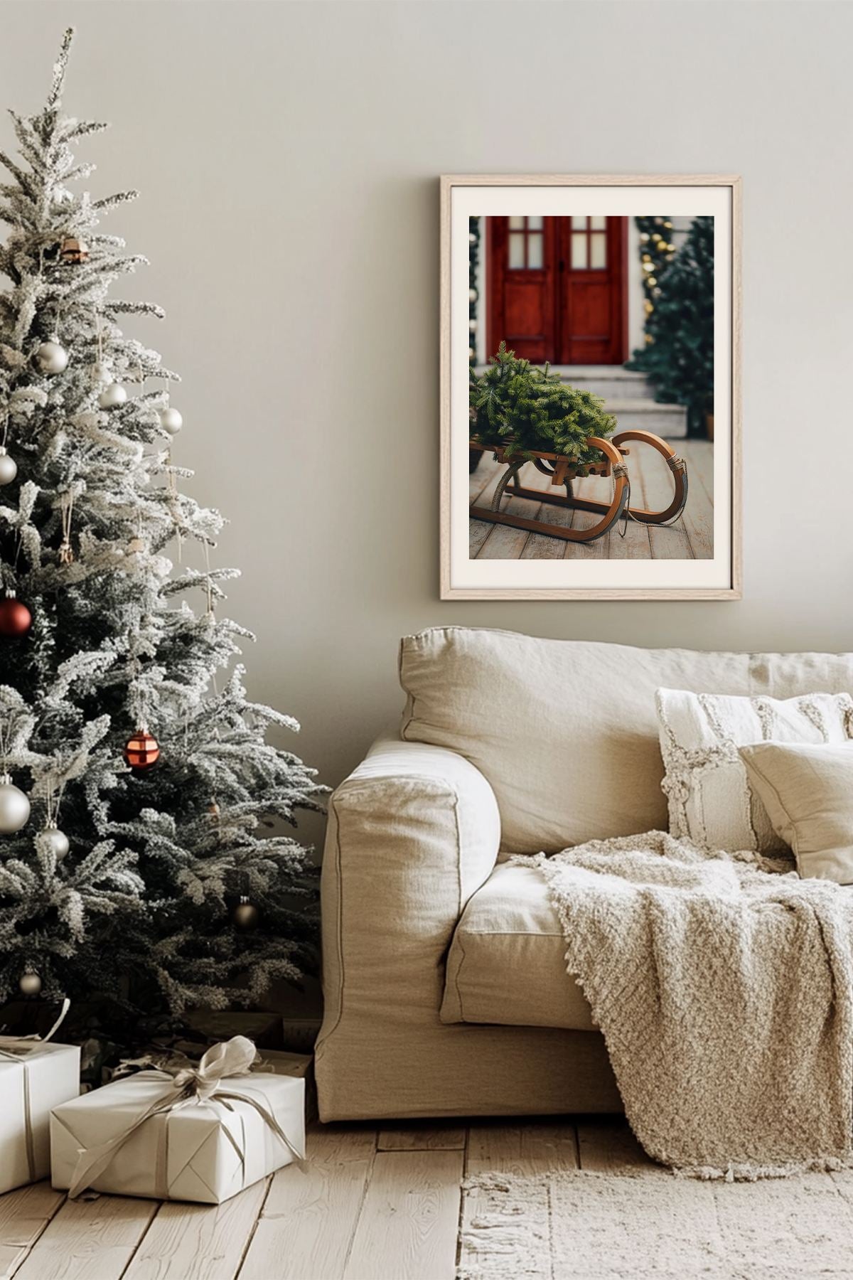 Quadro Decorativo Emoldurado Multicolor - Madeira Maciça 33x48cm - Arte Digital Premium para Decoração